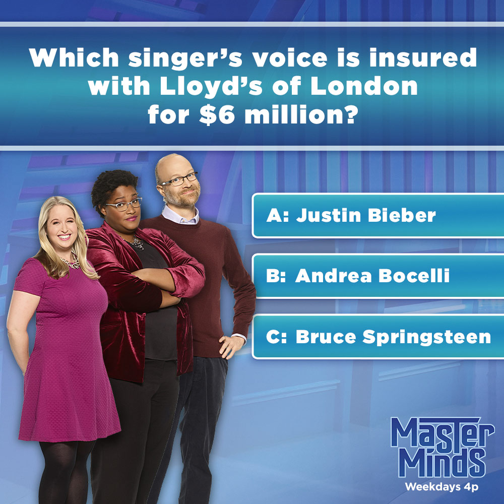 Which singer's voice is insured with... - Game Show Network | Facebook