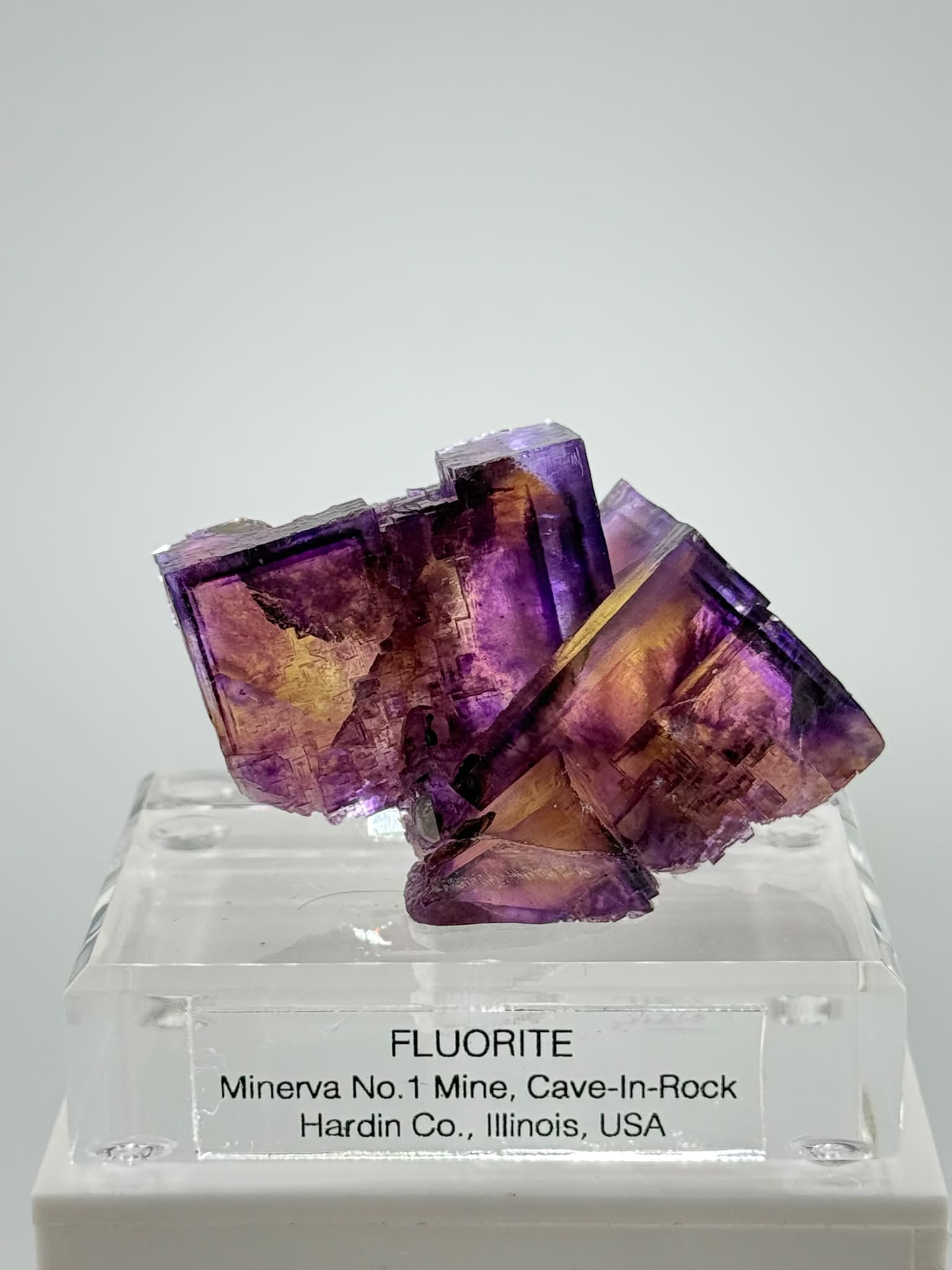 Large fluorite specimen from Minerva No. 1 Mine, Illinois