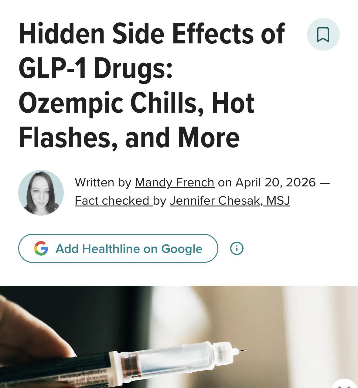 I'm going on week 4 on ozempic. Unsure if I'm going through menopause as well. Or it's the side effects. Hot flashes, anxiety, hands are shakey, night sweats. 😓 I hate this
