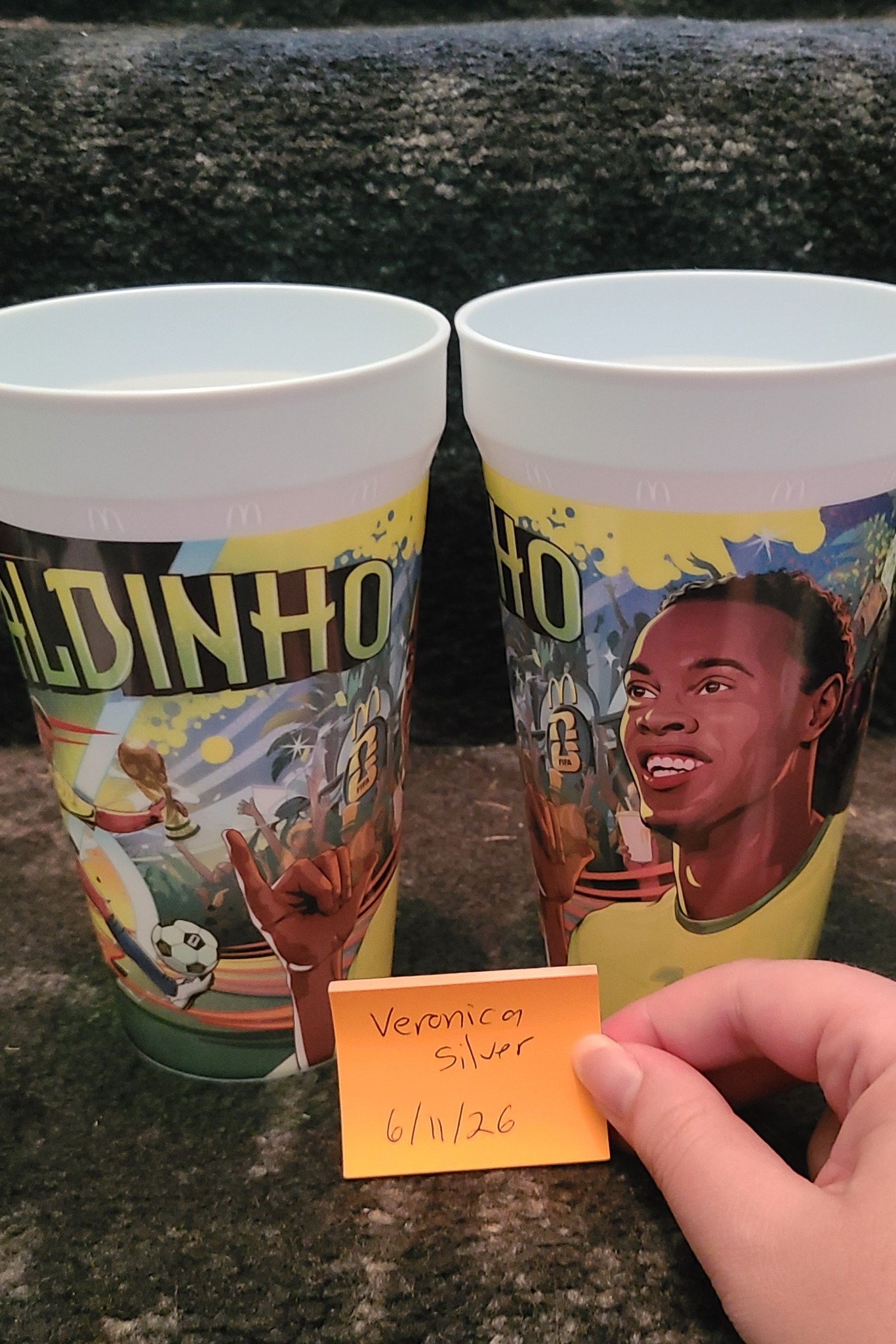 Trading Ronaldinho for David Beckham and Grimace Happy Meal toys