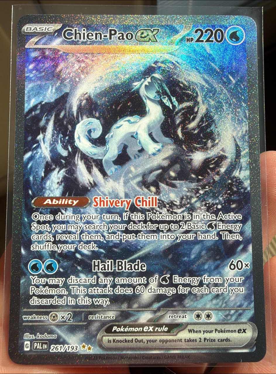 chien pao pokemon cards SV2P] Chien-Pao ex 097/071〈UR〉 Water Hail Blade (60X) You may discard any amount of W Energy from your Pokemon Chien-Pao ex (Paldean Wonders #102/131,