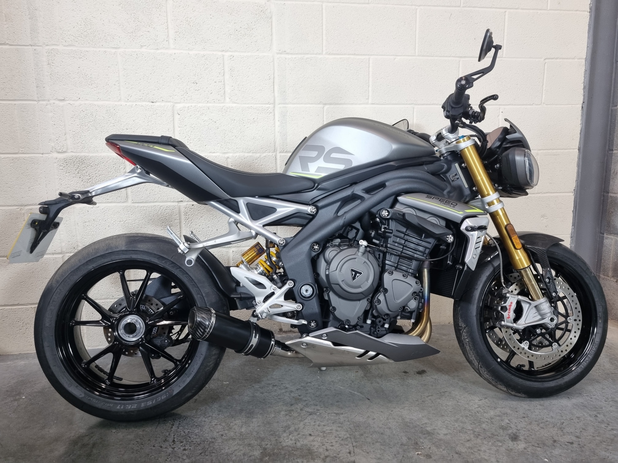 Triumph Speed Triple 1200 RS with Austin Racing GP1 exhaust