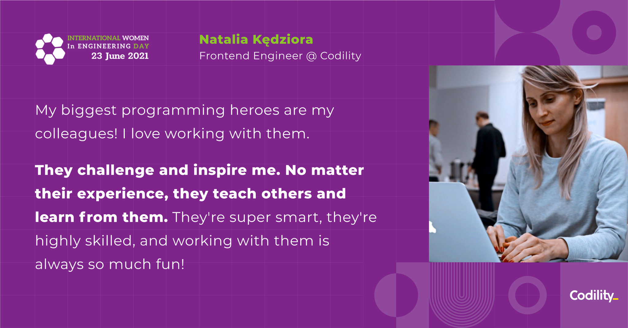 Codility - 🎉 It’s International Women in Engineering Day!... | Facebook