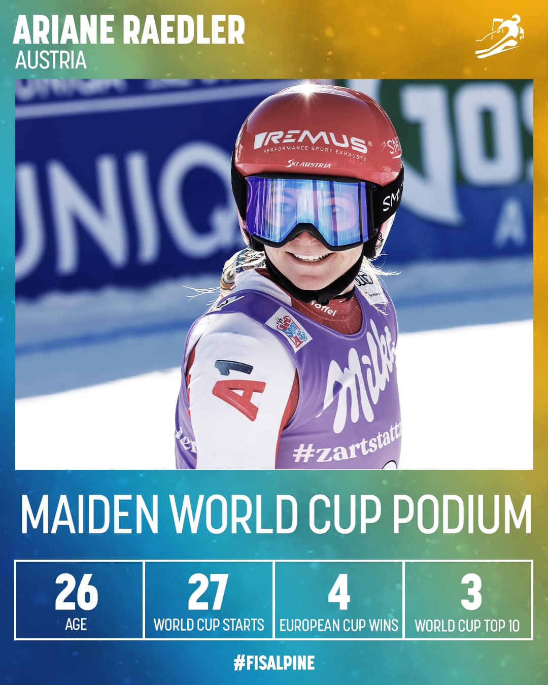 FIS - Well deserved Ariane Raedler 👏🏻👏🏻👏🏻 #fisalpine | Facebook