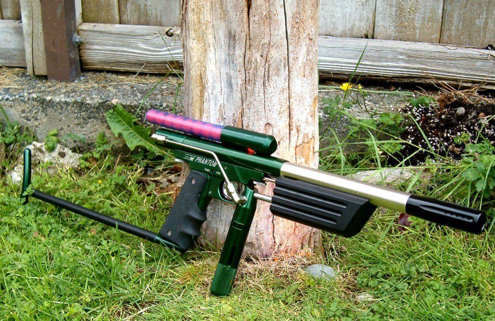 Empire Mini GS Paintball Marker Gun 2 Piece Barrel Dust Green and Black, Electric