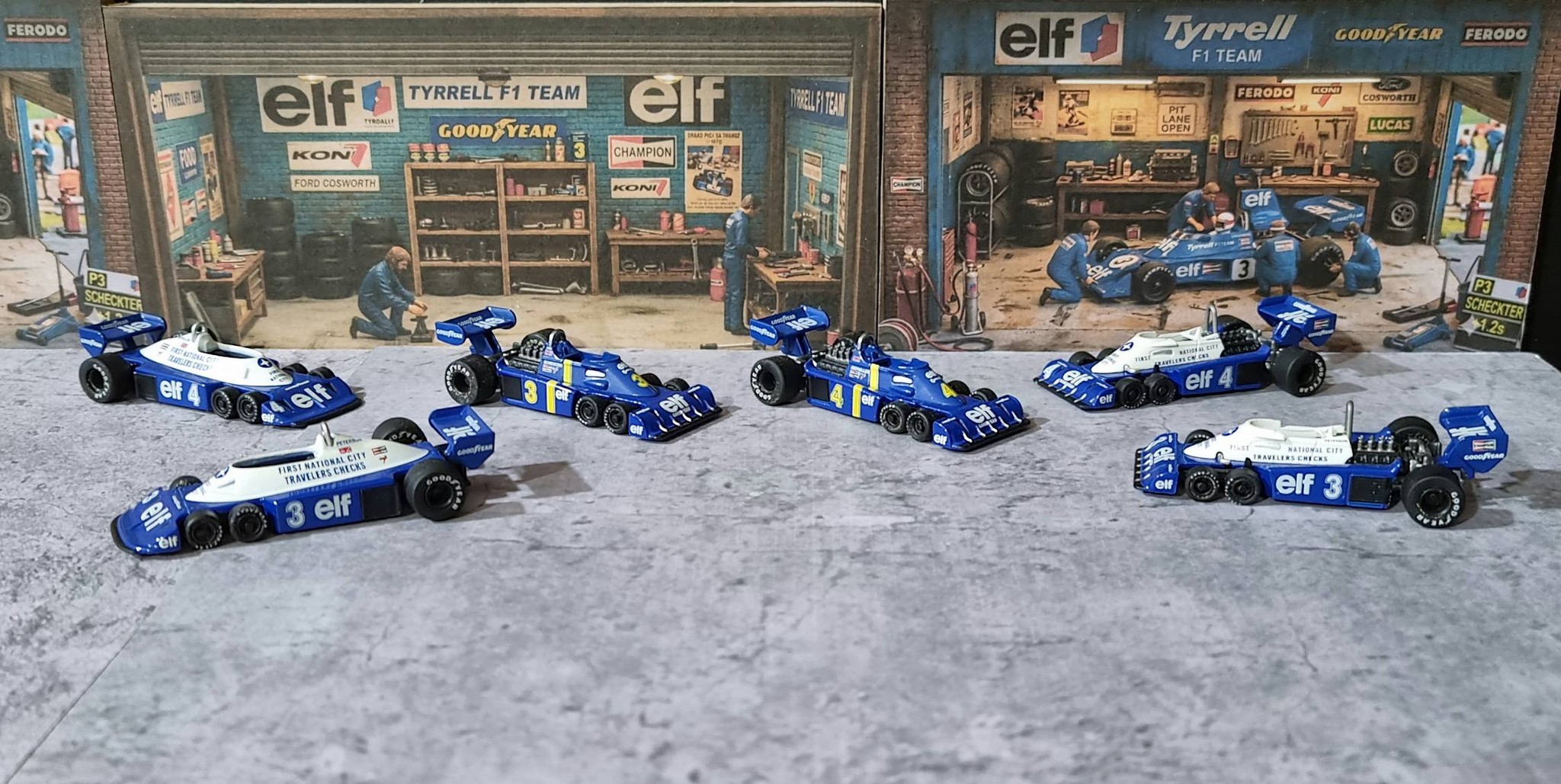 1976 Tyrrell P34 1977 Tyrrell P34/2 Kyosho 1:64