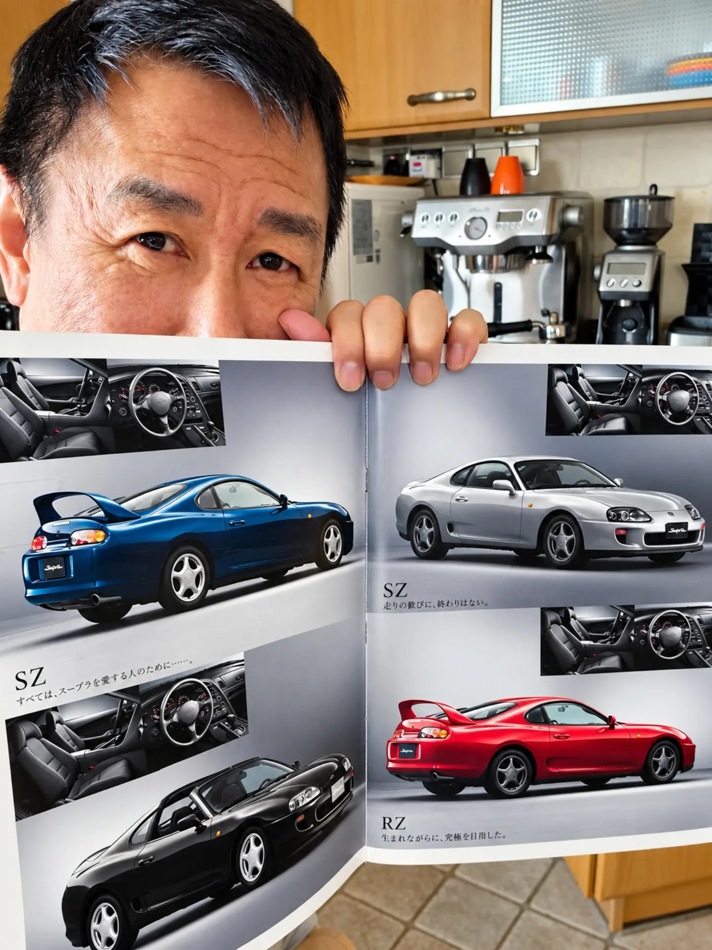 Toyota Supra brochure at Cars & Coffee Cafe