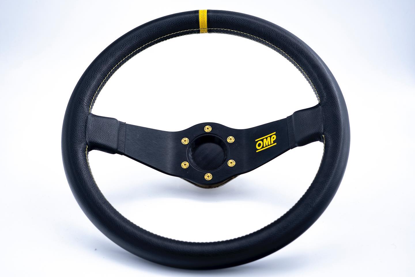 Our new Slasher Edition steering wheel in black suede with gold