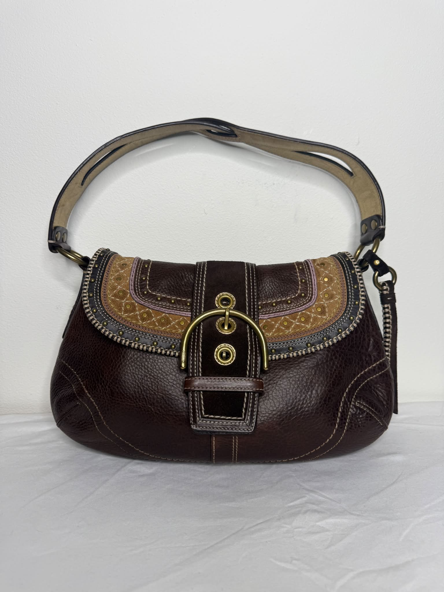 Authentic vintage Coach Bleecker Signature Sophie shoulder bag