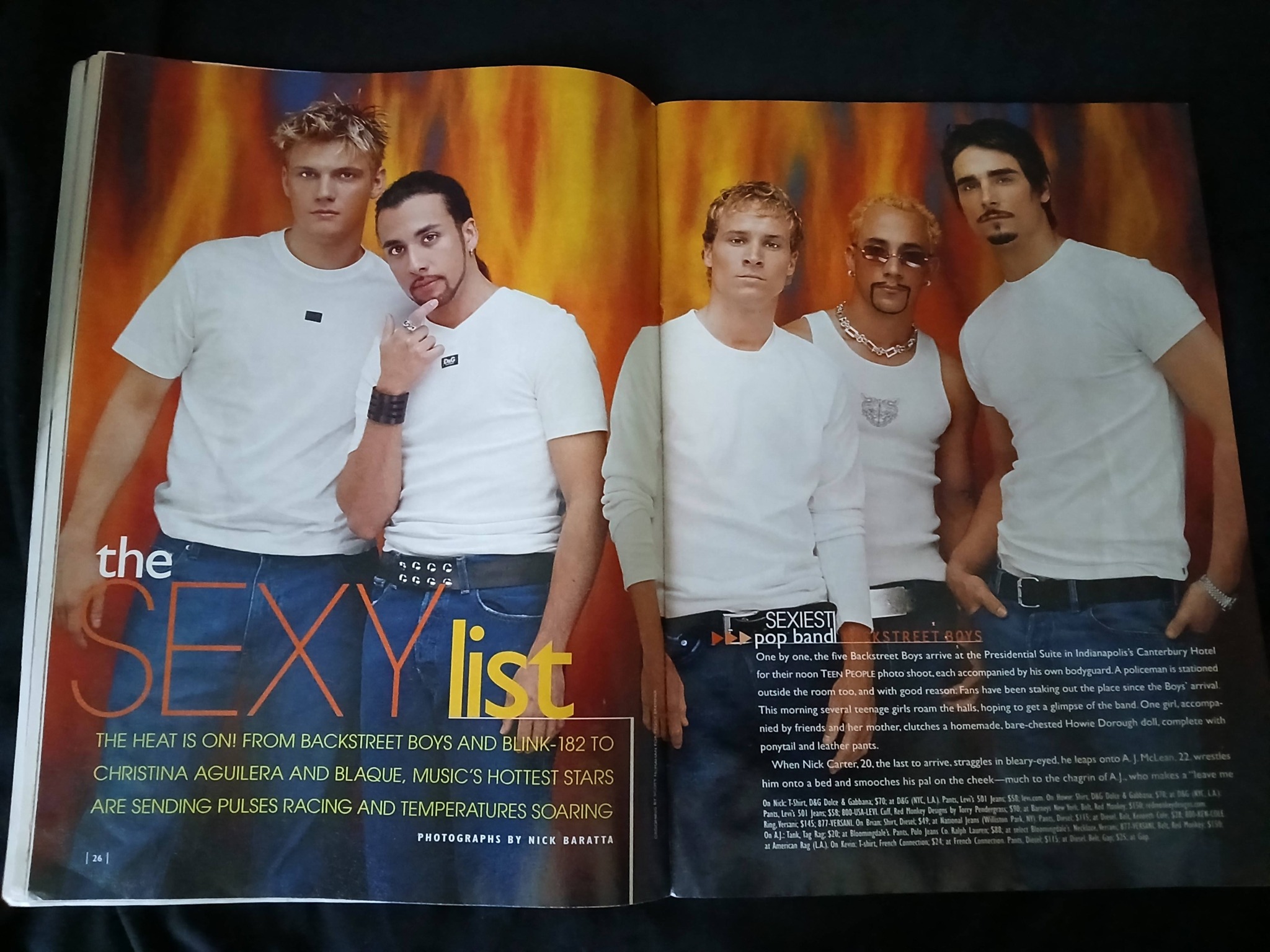 Backstreet Boys featured in Teen People Magazine's Summer 2000 issue