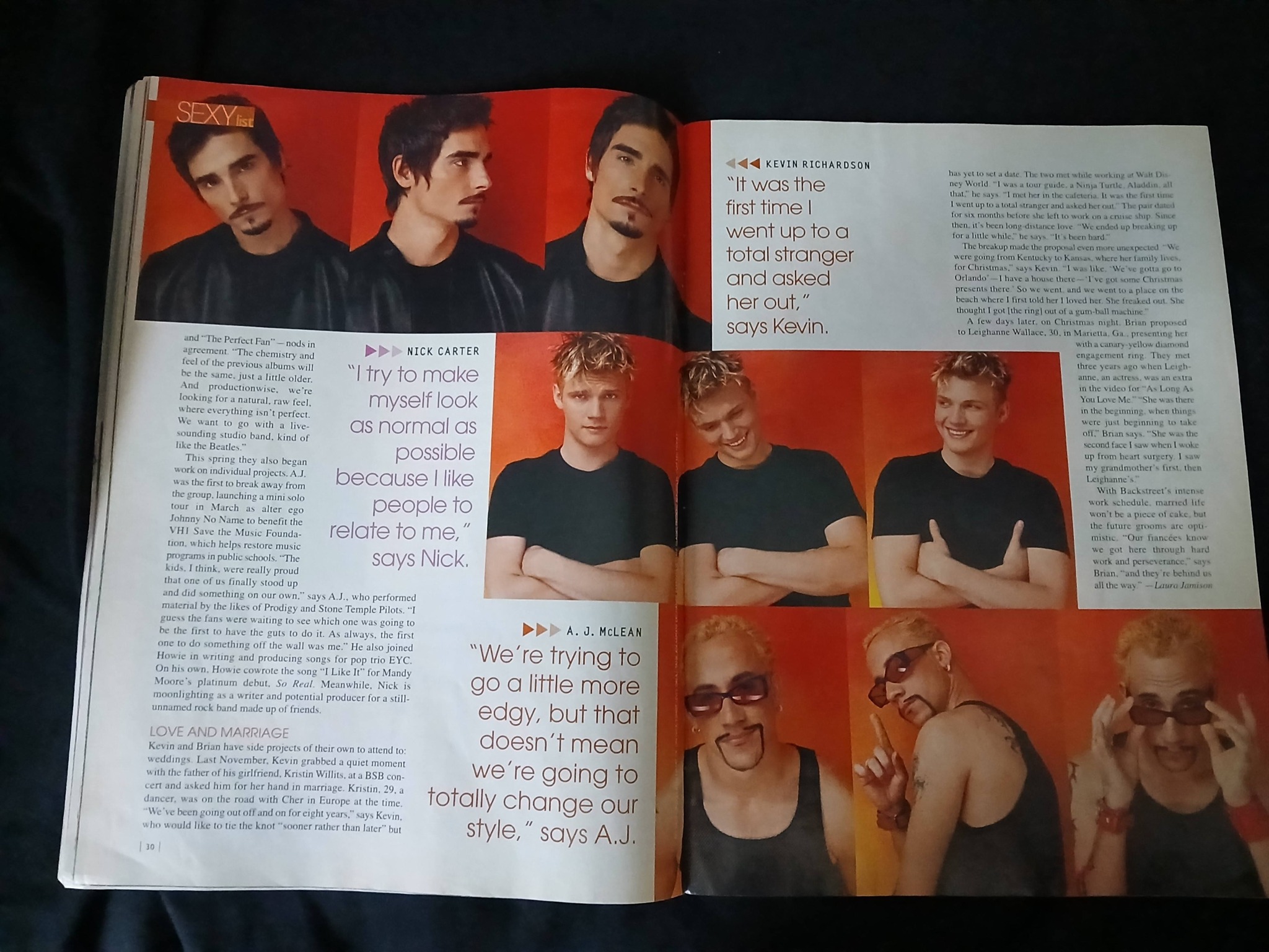 Backstreet Boys featured in Teen People Magazine's Summer 2000 issue