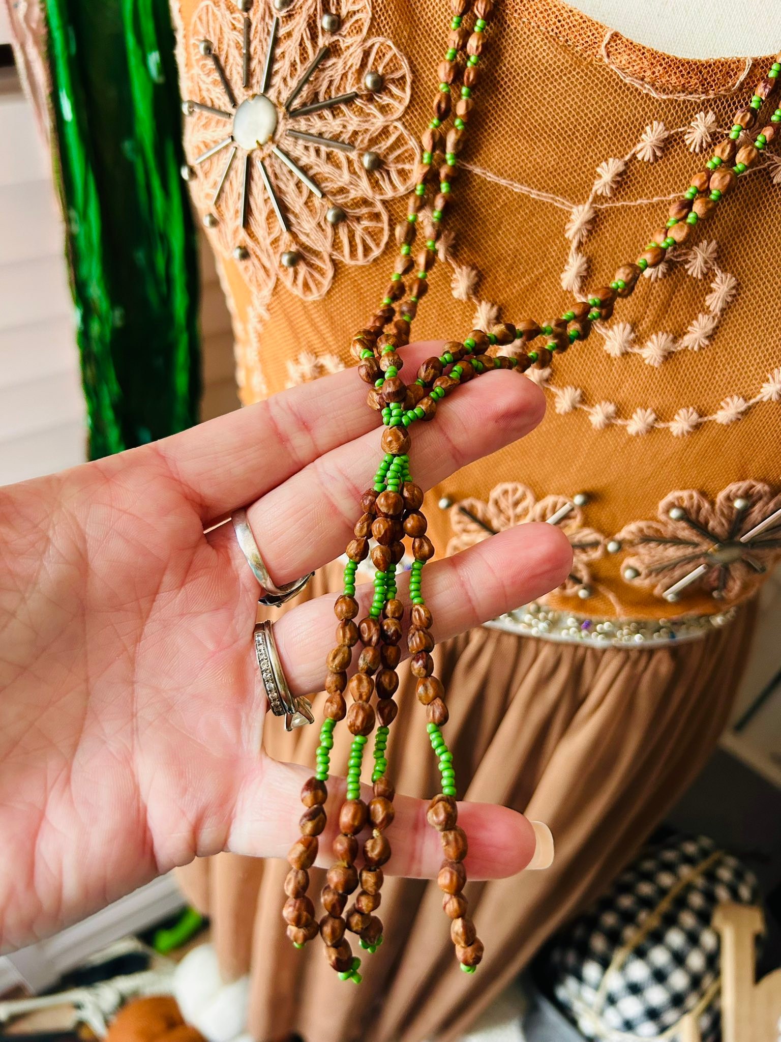What is the value of Navajo Juniper/Cedar Berry Ghost Beads necklace?