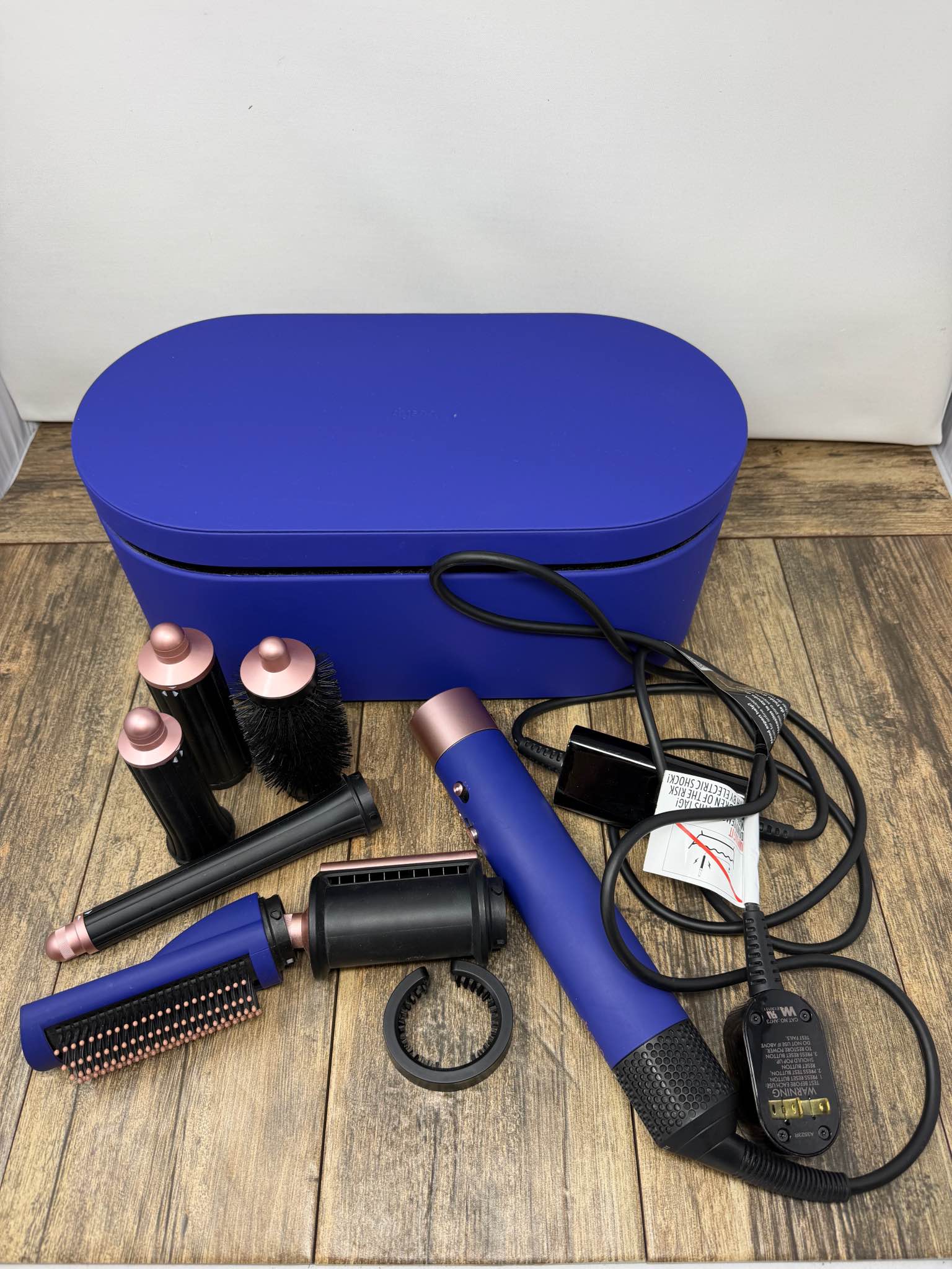 Authentic Dyson Airwrap multi-styler is finished in Vinca Blue and