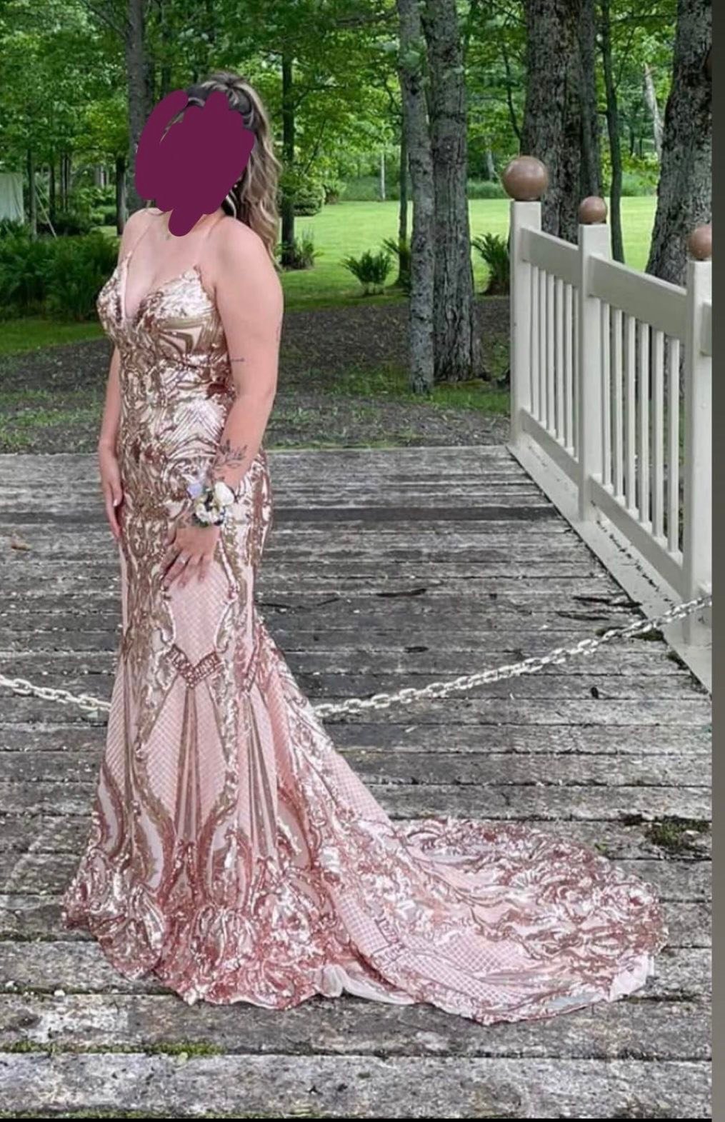 Rose gold prom dress for sale