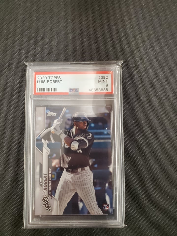 Graded 2018 Bowman Luis Robert Paper Prospects baseball card. This