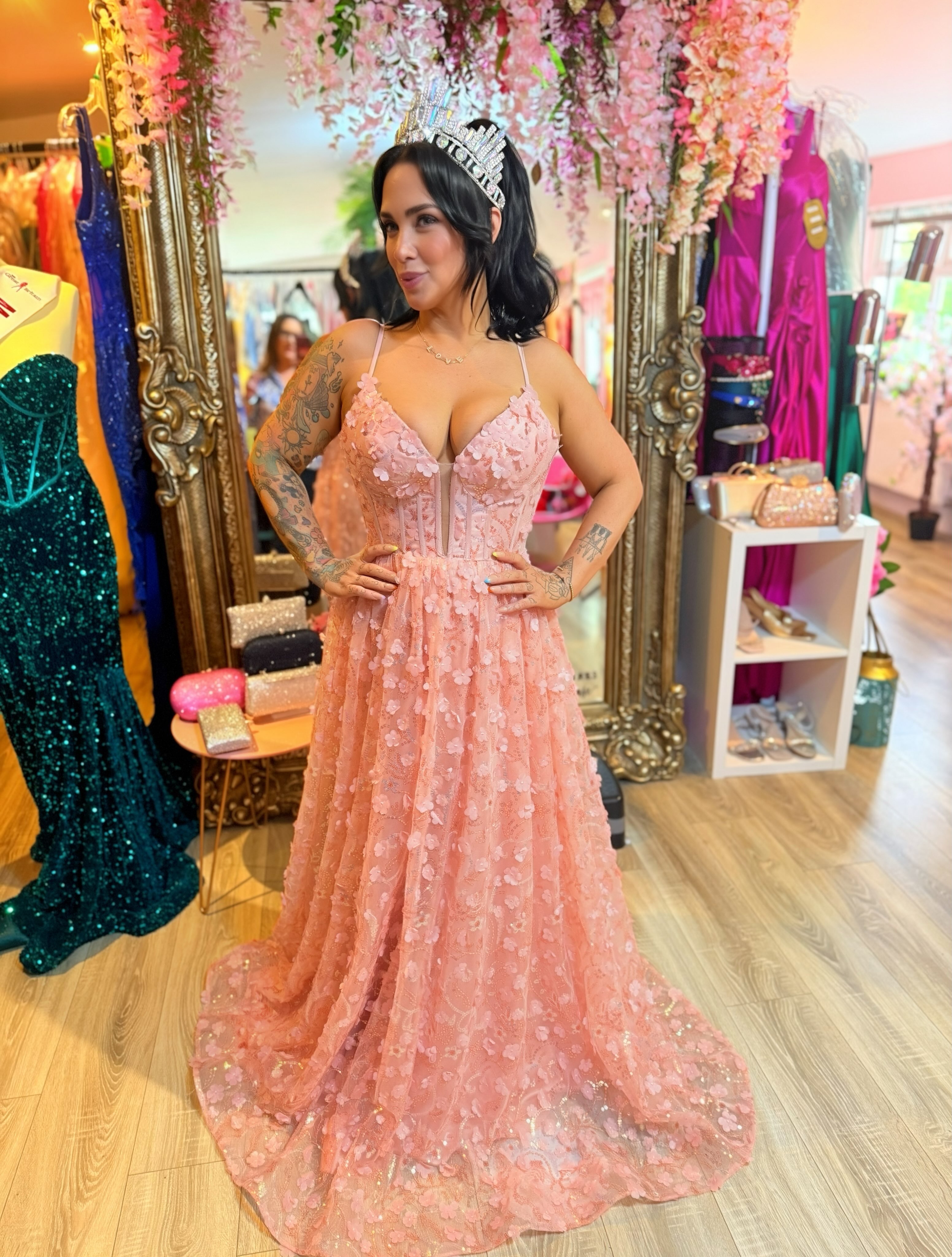 Trying on formal dresses for Miss Great Britain Belfast 2026