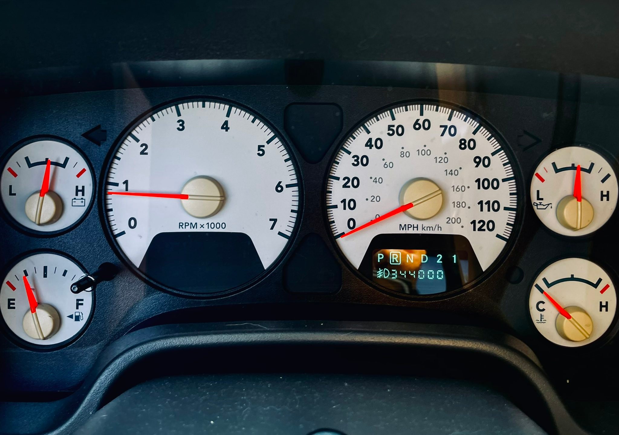 2013+ Dodge Ram ST/SLT/Tradesman/Express Speedometer 3D Faceplate Overlay - MPH, Unbranded