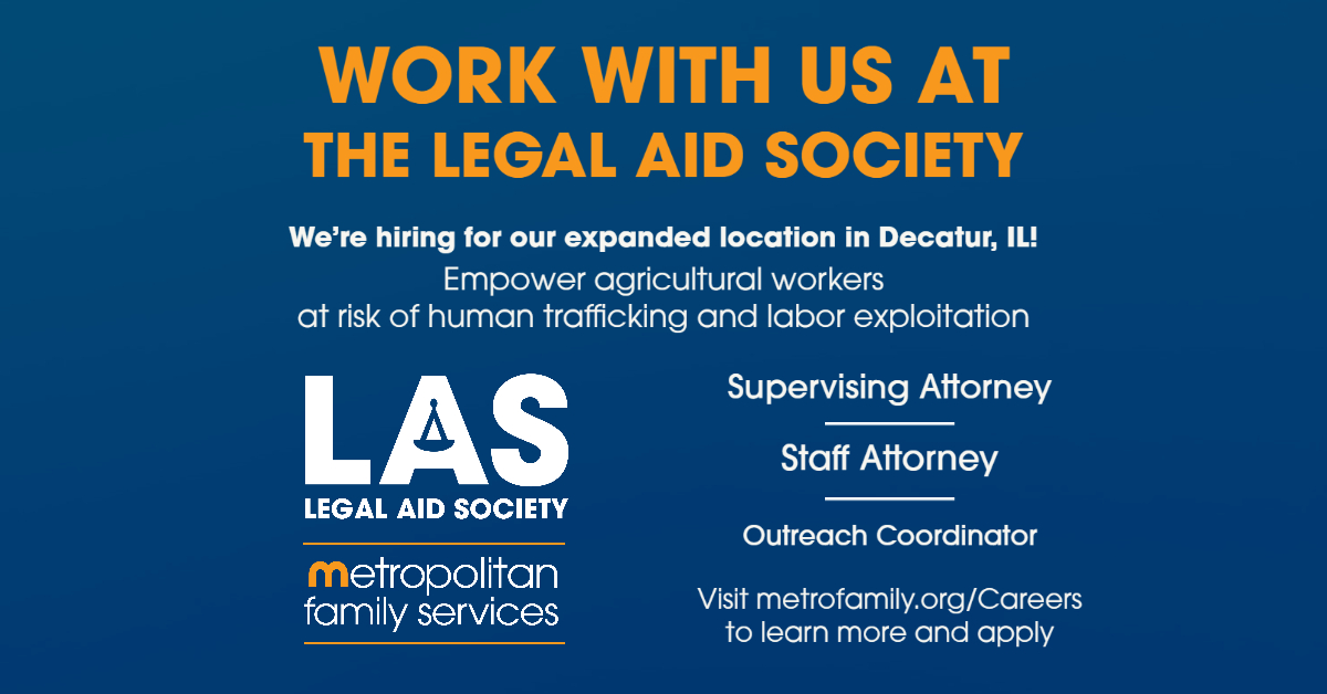 Metropolitan Family Services - The #LegalAid Society is HIRING! LAS is ...