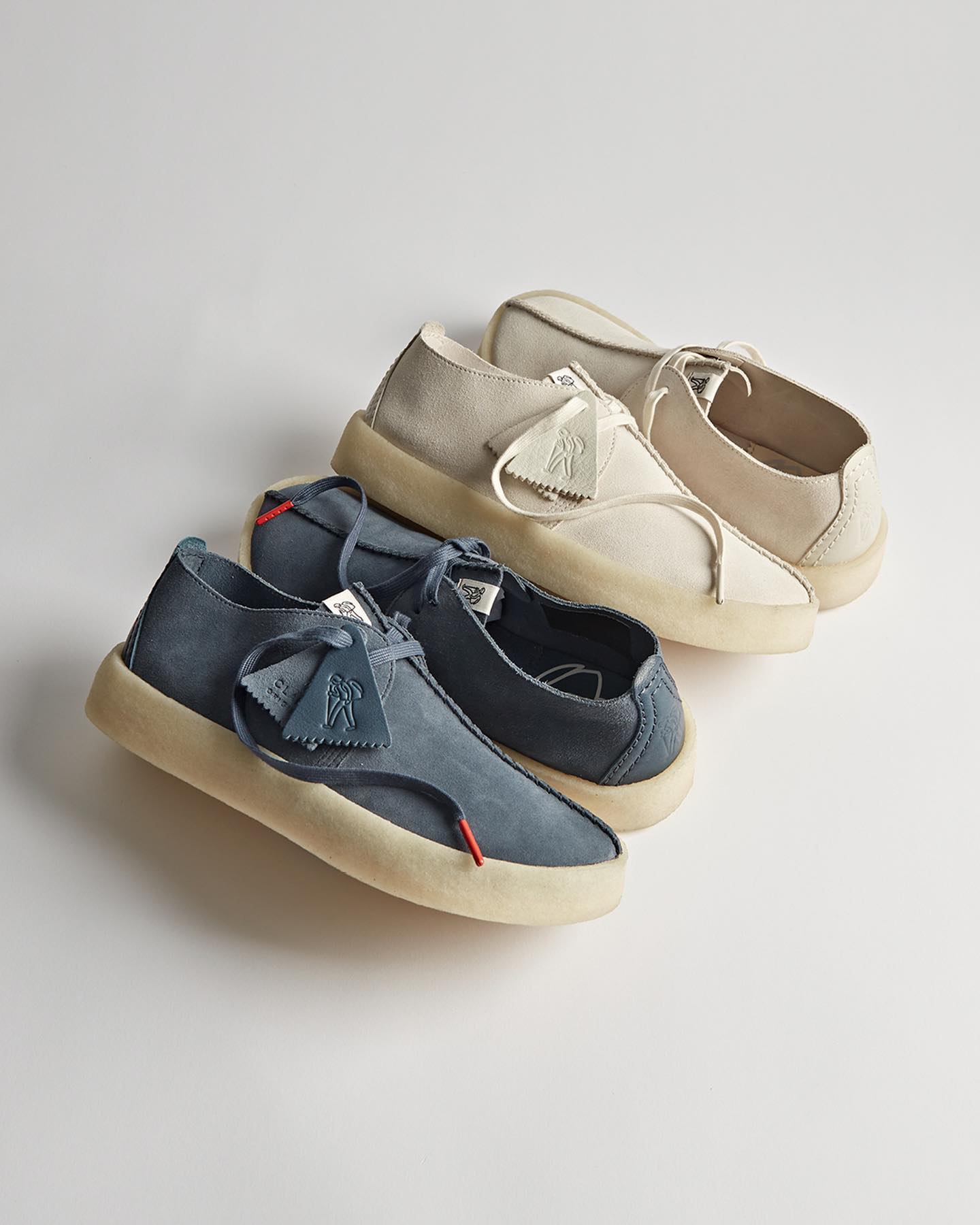 Introducing Clarks' Trek Cup in blue and white suede