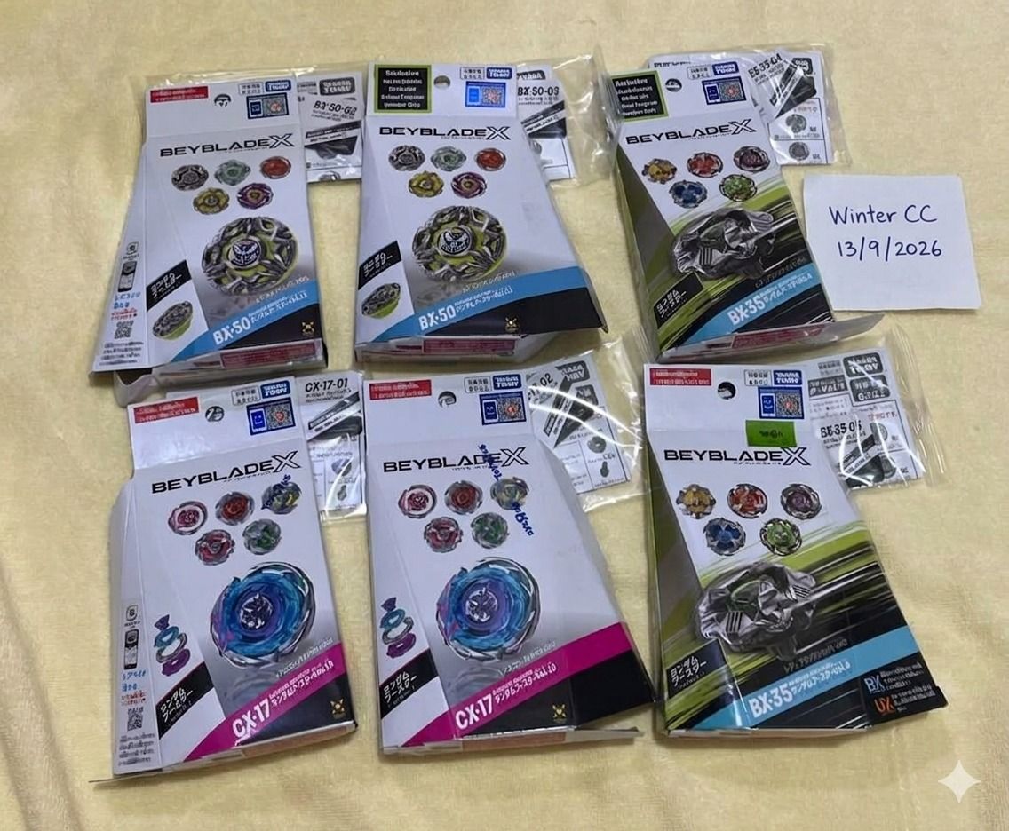 Beyblade X Sets for Sale: CX17-01, CX17-02, BX50-02, BX50-03, BX35