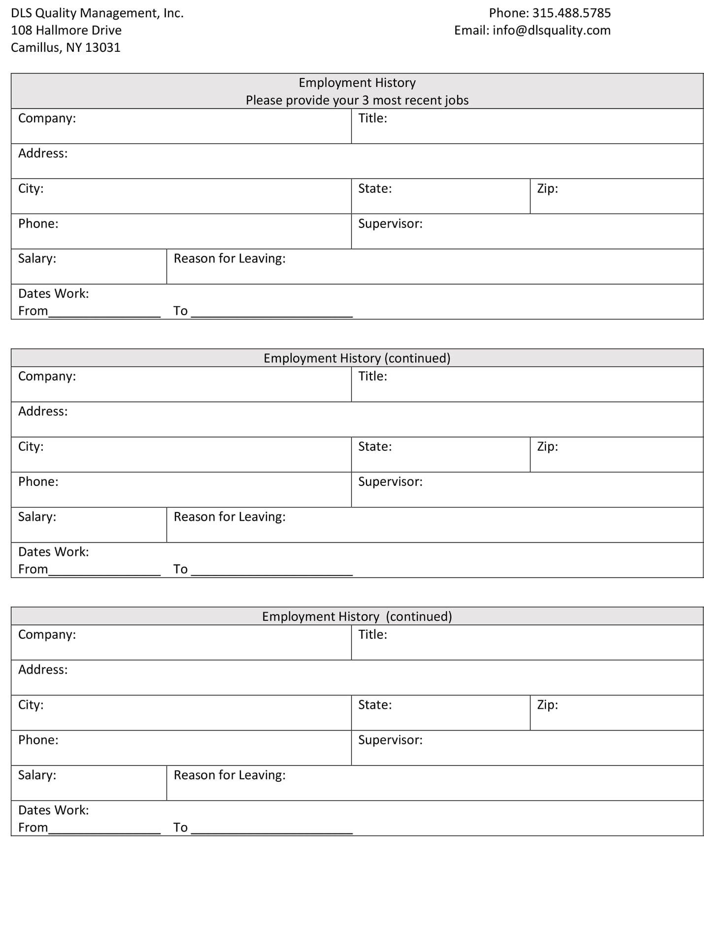 DLS Quality Mangement, Inc. | Camillus NY