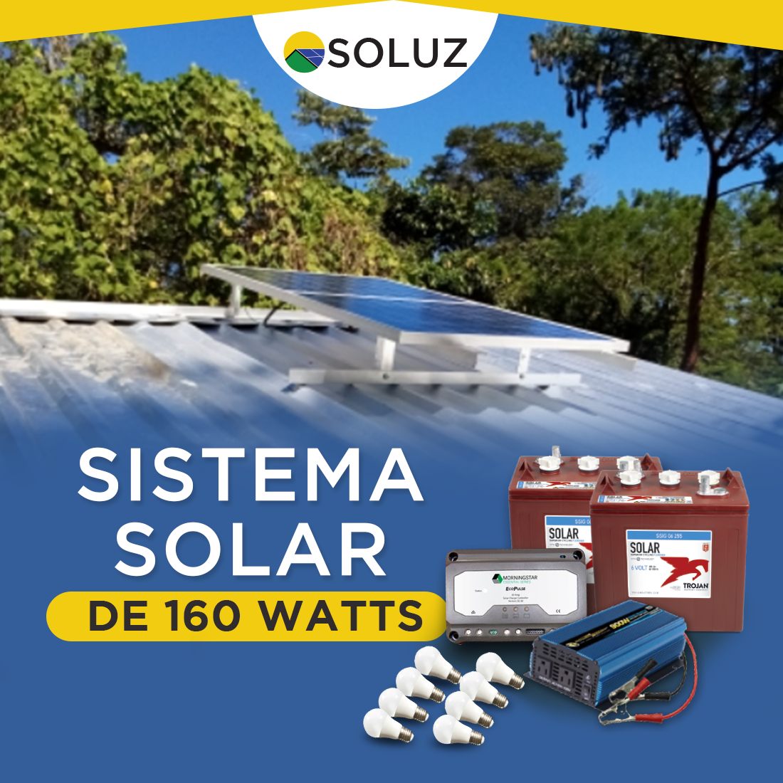 SOLUZ HONDURAS - Sistema Soluz de 160 watts para tu Hogar....