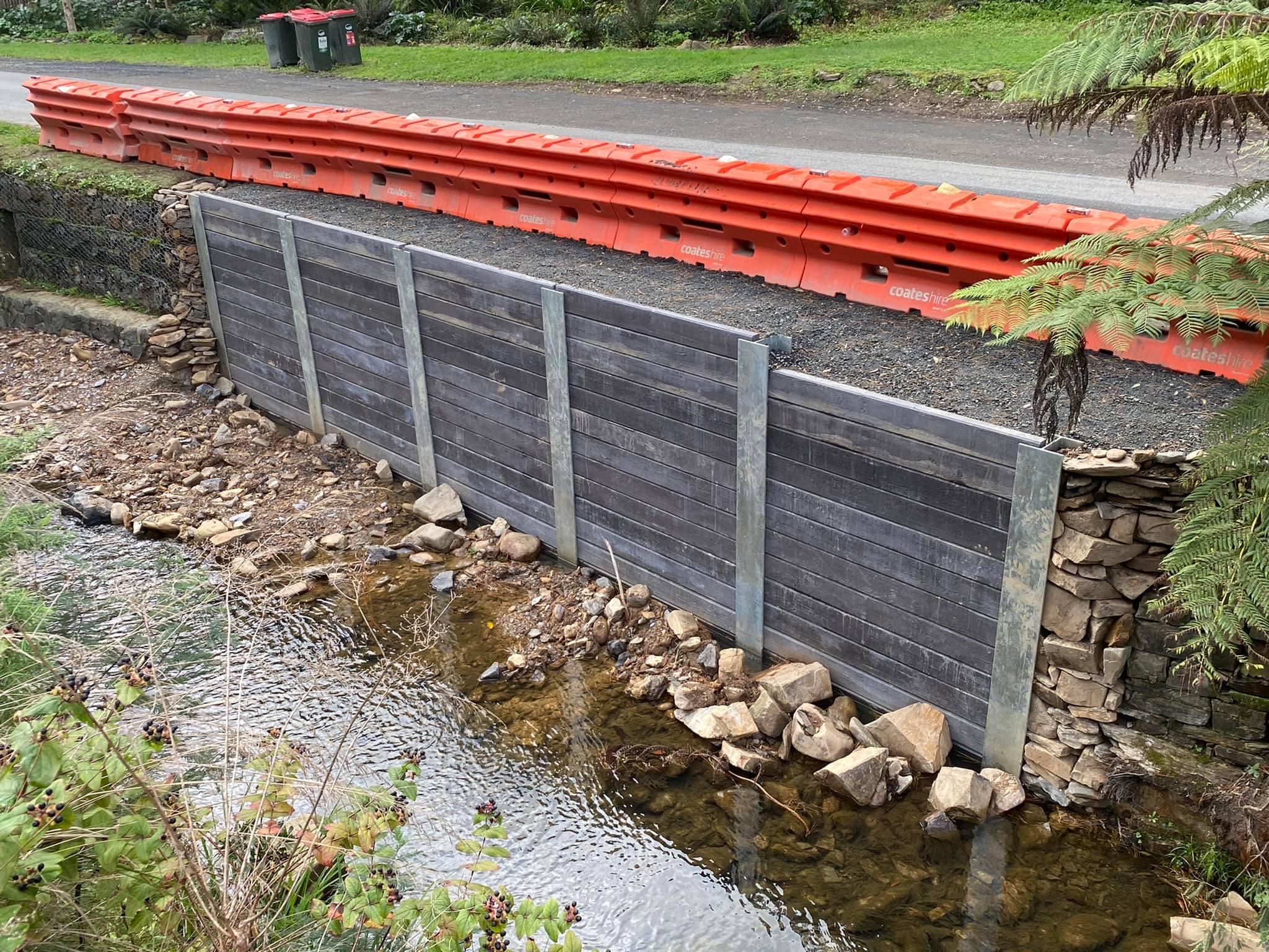Walhalla - The first section of rebuilt creek wall is... | Facebook