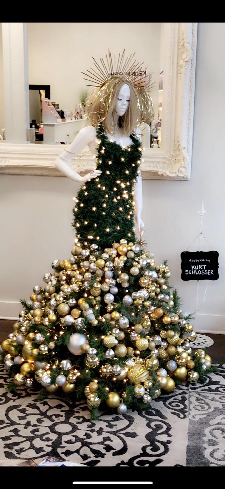 silver and gold christmas dress A vintage tinsel tree sparkles with retro holiday glamour. Its shimmering metallic strands capture the magic of mid-century style—glittering like snow under twinkling lights. Festive, bold, nostalgic, it This charming angel adds