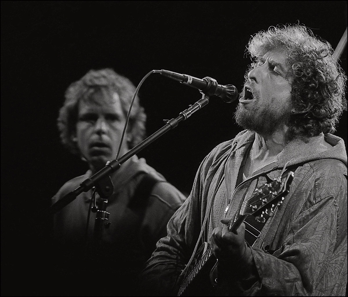 Bob Weir, Bob Dylan, Jerry Garcia - July 19, 1987 ? Credit: Jay 