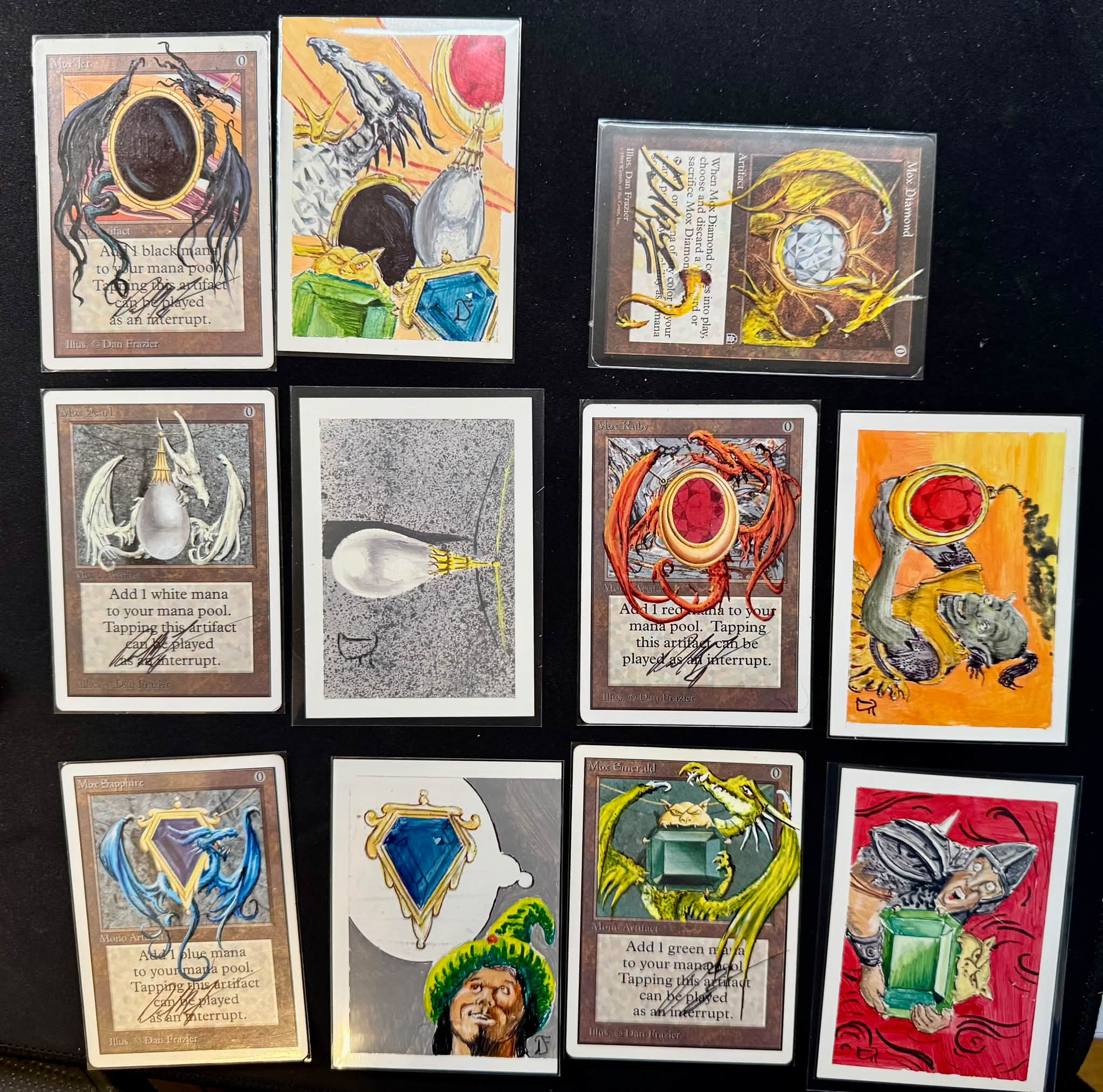 Finished Frazier's Beta AP Mox Jet cards