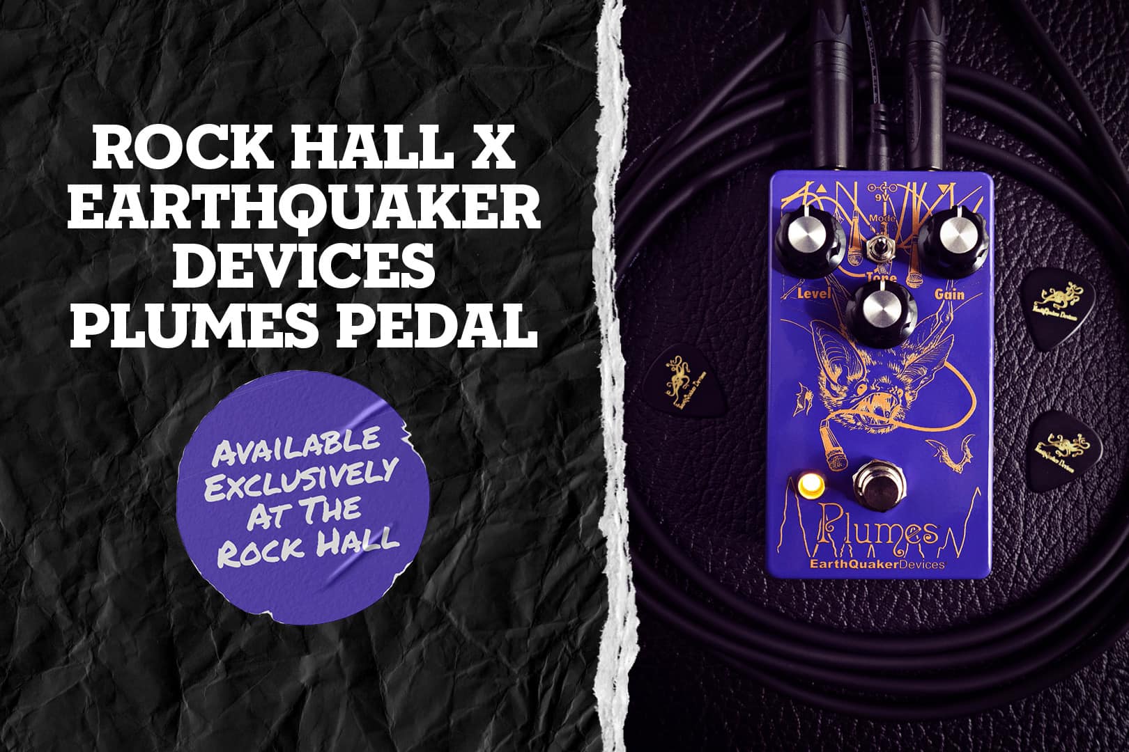 Rock Hall x Earthquaker Devices Plumes pedal collaboration