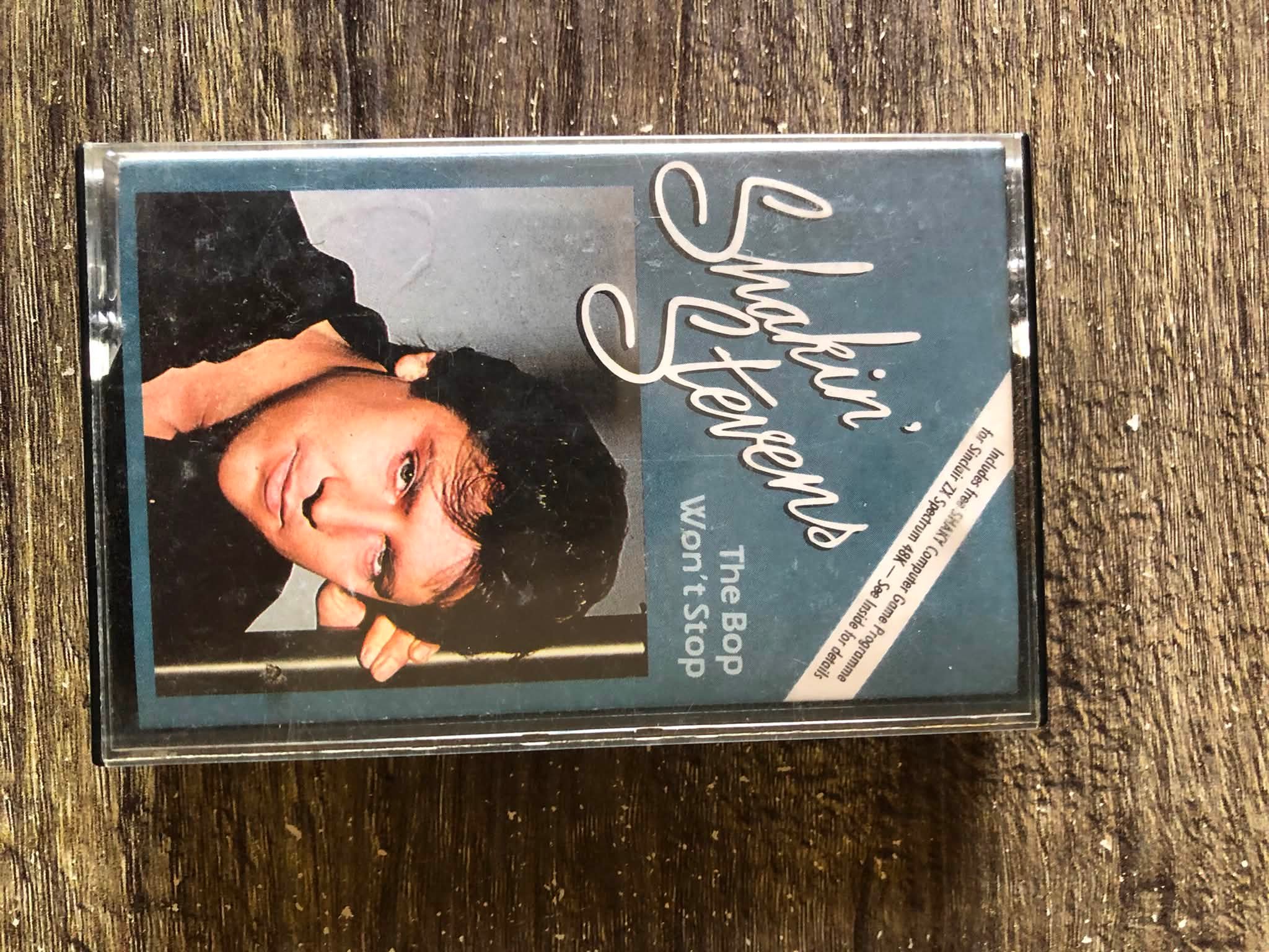 Rare ZX Spectrum game on Shakin Stevens cassette album
