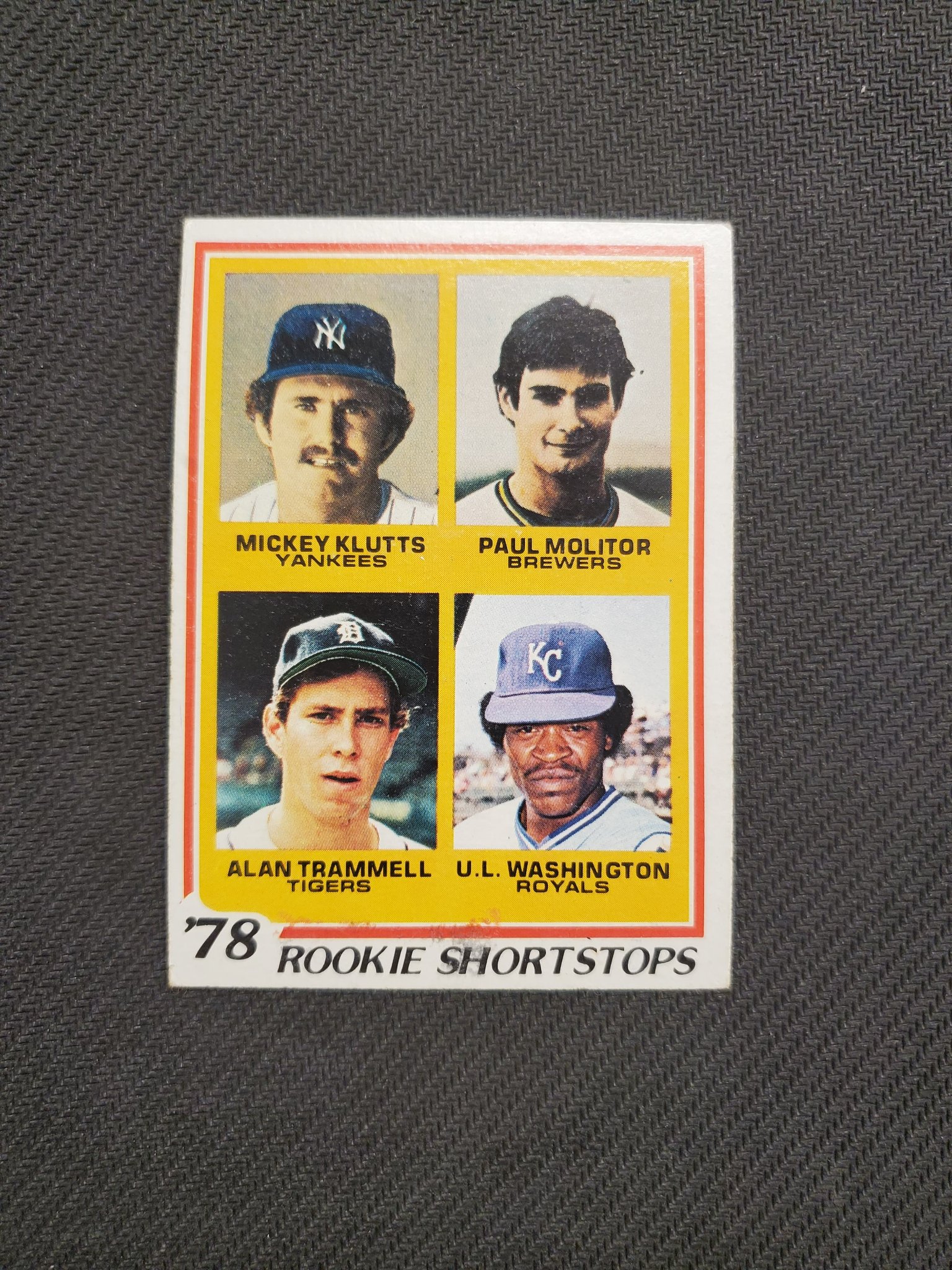 1978 Topps Rookie Shortstops Baseball Card - Mickey Klutts 