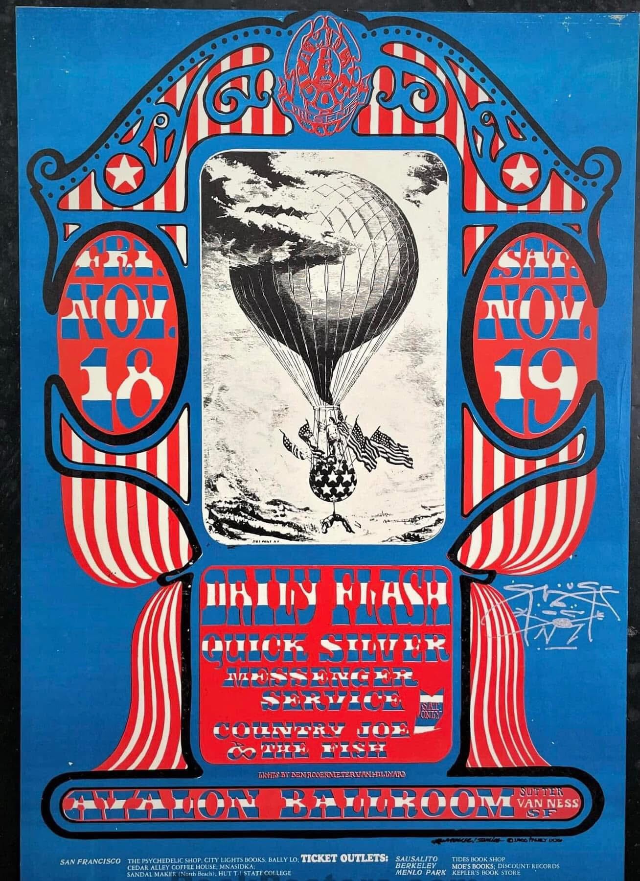 Vintage 1966 family dog poster for concerts | San Francisco, CA