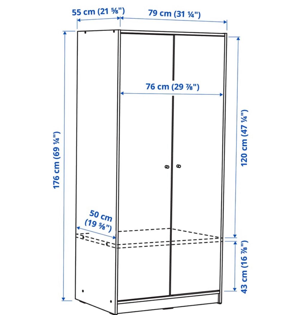 Free Ikea Kleppstad wardrobe for collection in Lewisham