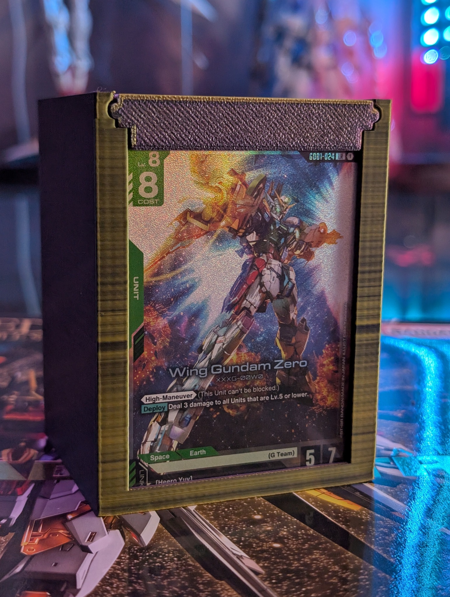 3D printed Haro deckbox for Gundam card game