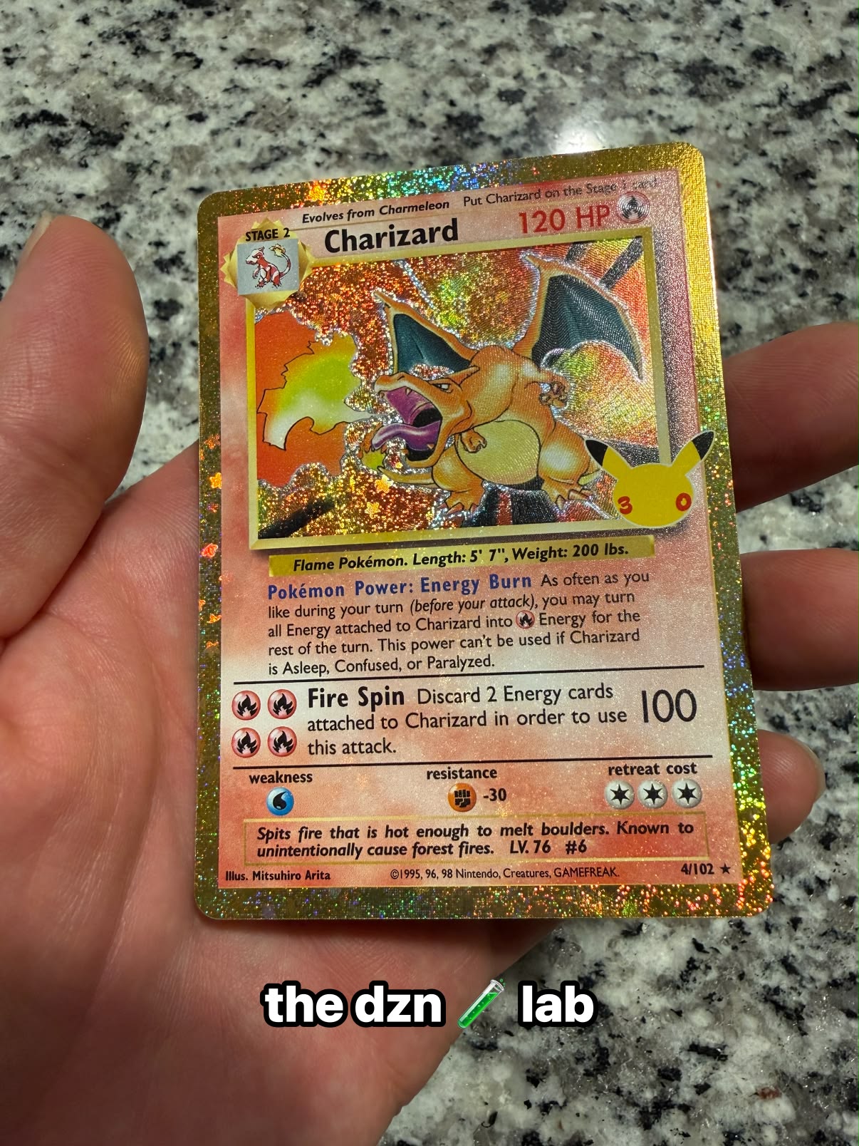 This PSA 10 1996 Japanese Charizard Holo chase card was pulled