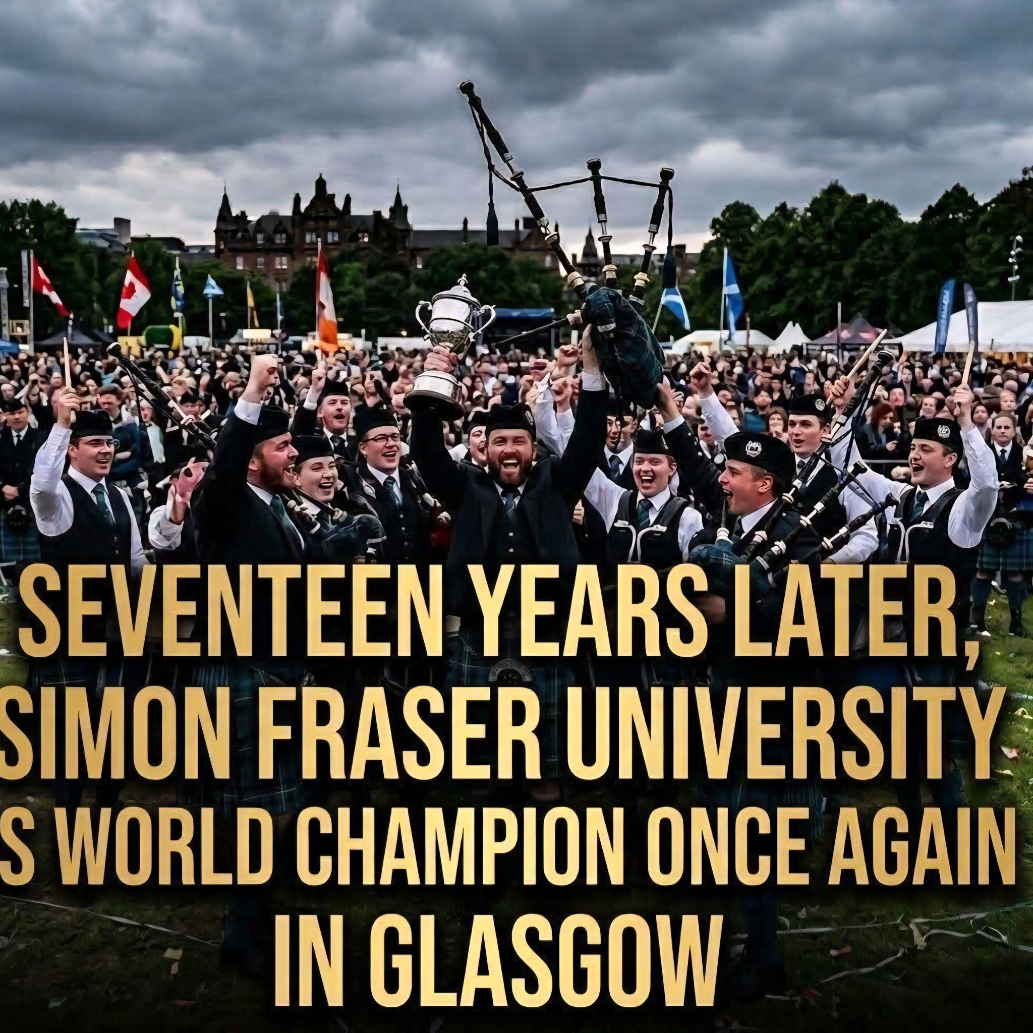 Simon Fraser University pipe band wins 7th world championship