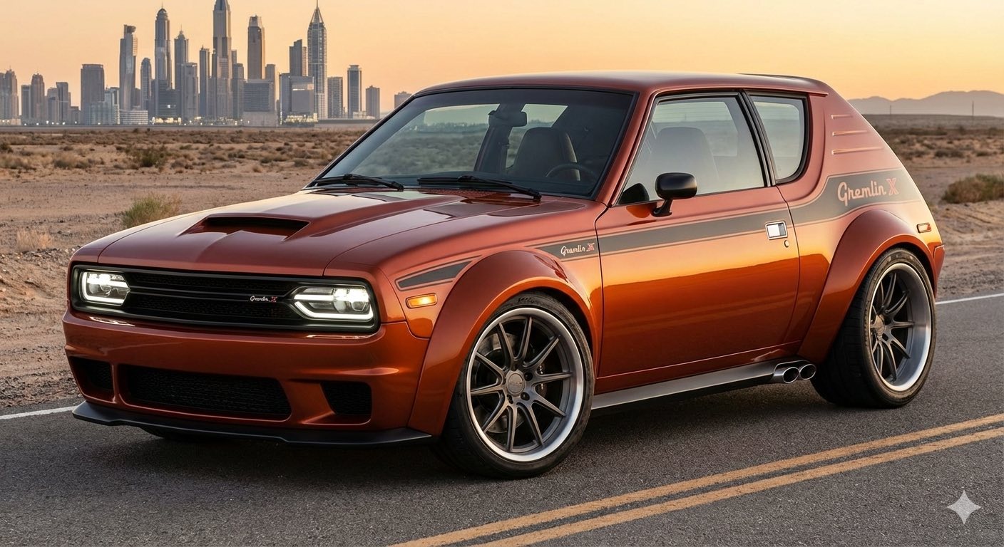AI automotive art | 2026 AMC Gremlin X rendering | Facebook