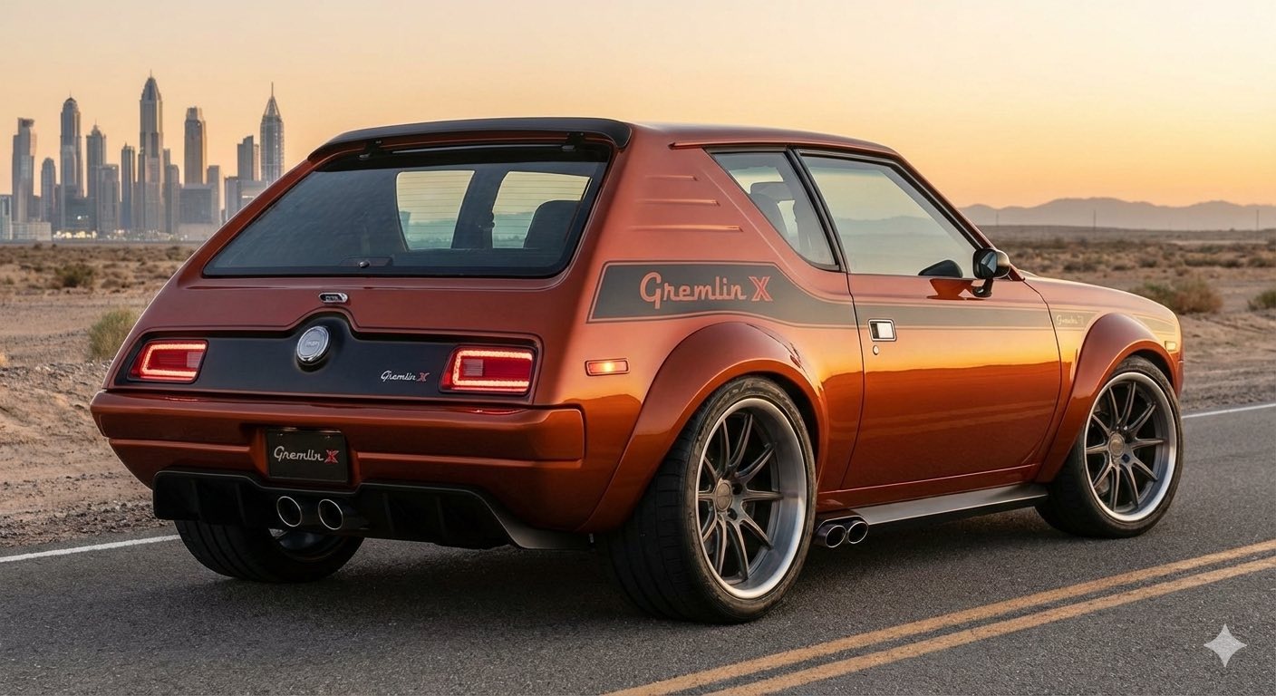 AI automotive art | 2026 AMC Gremlin X rendering | Facebook