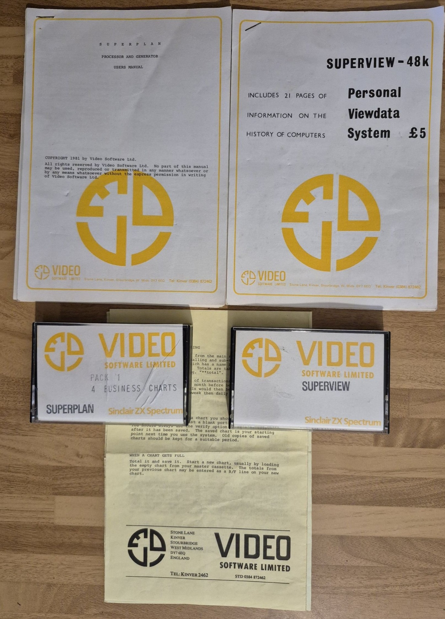 Superplan and Superview for ZX Spectrum with instructions