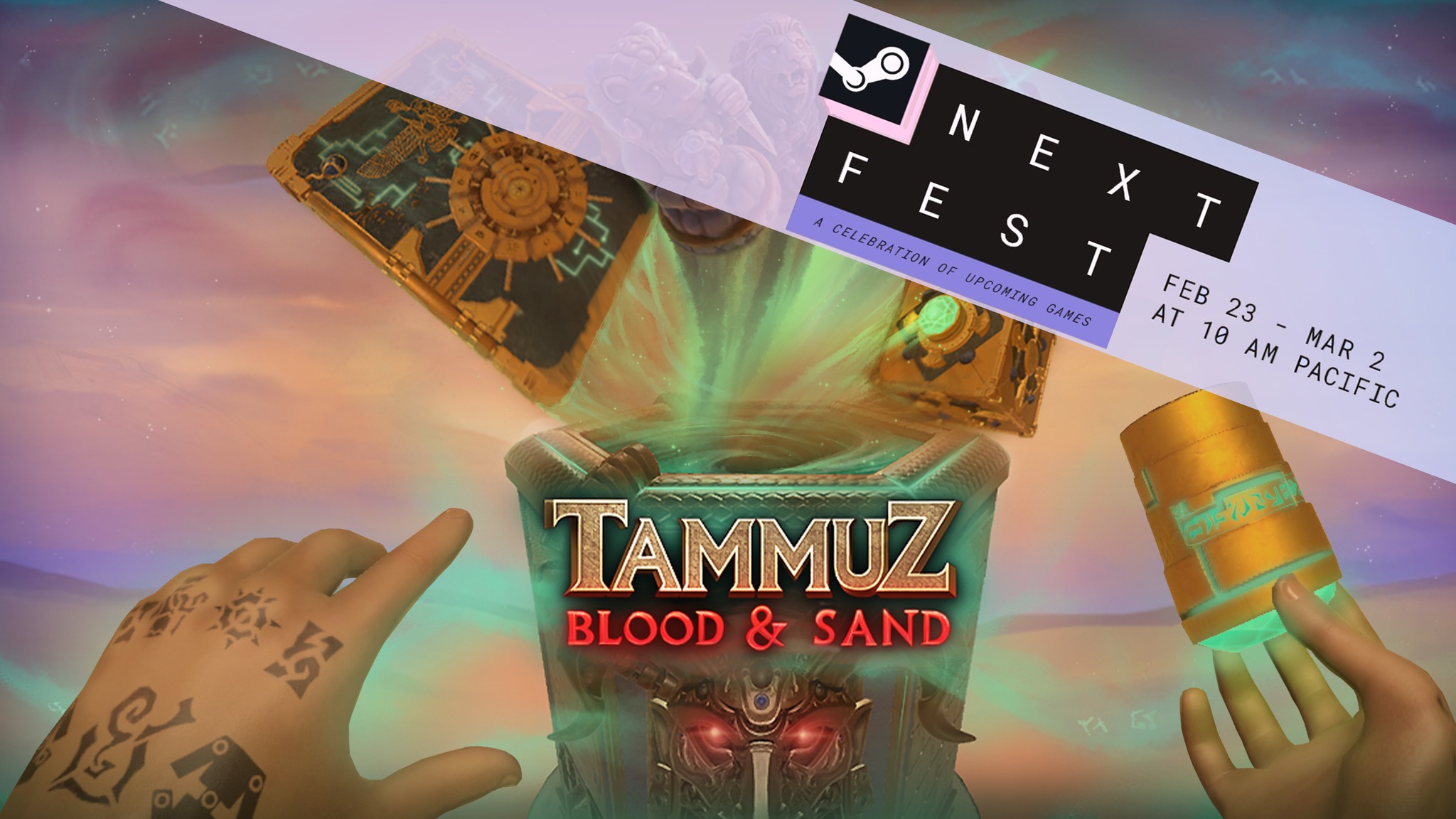 Tammuz: Blood and Sand VR puzzle game featured in Steam Next Fest