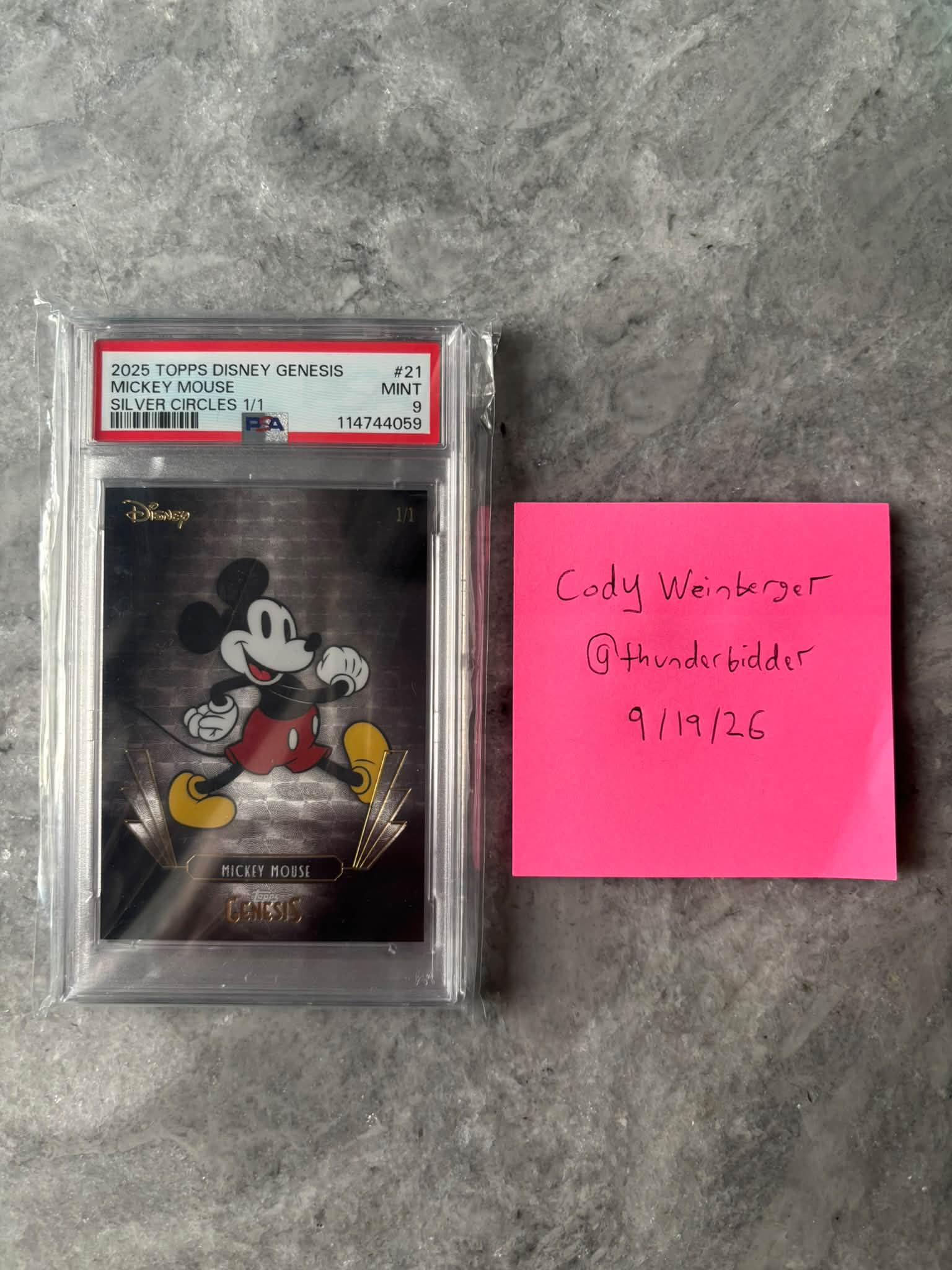 2025 Topps Disney Genesis Mickey Mouse Superfractor 1/1 for Sale