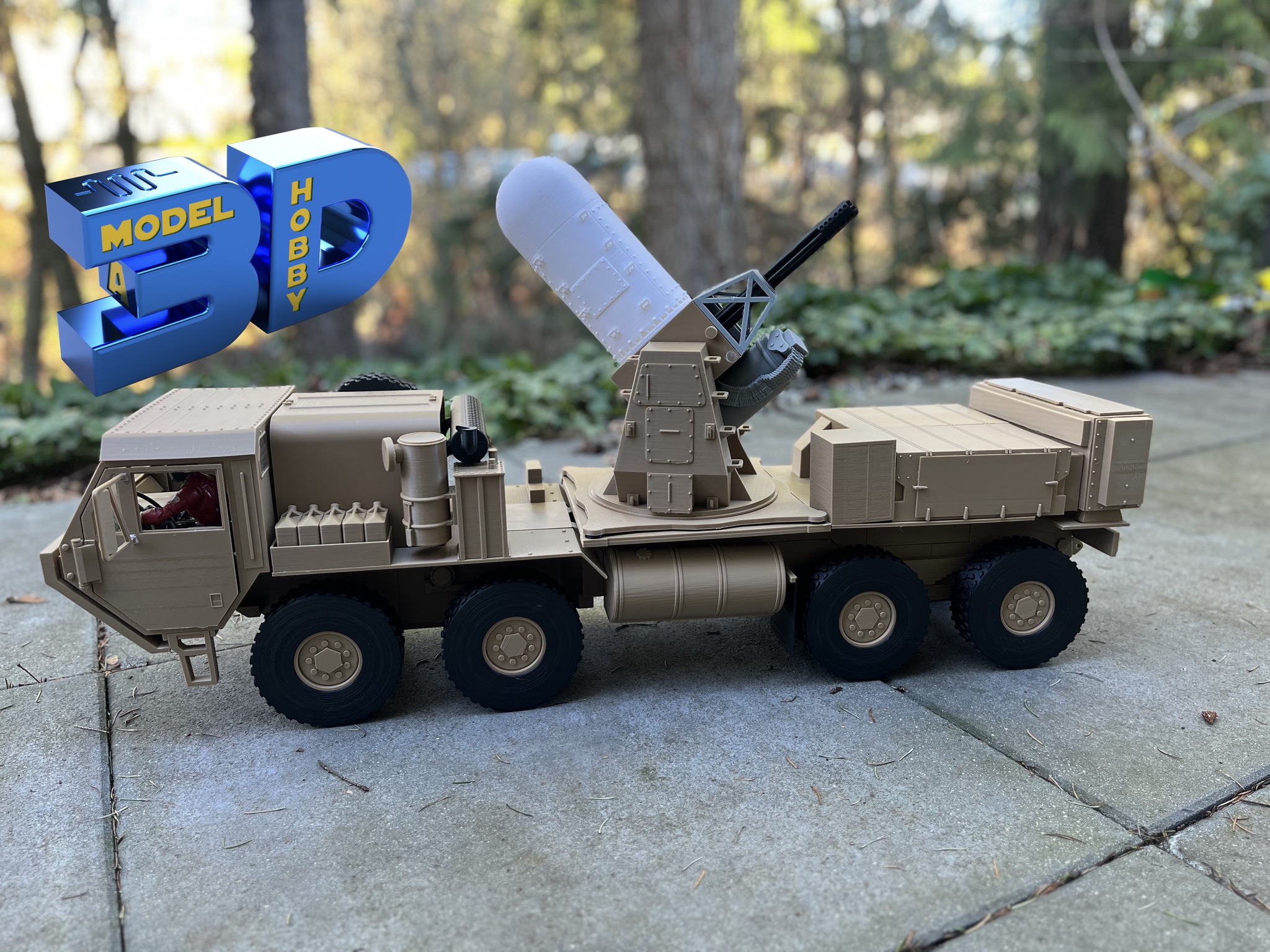 Scale model of US C-RAM with HEMTT A3