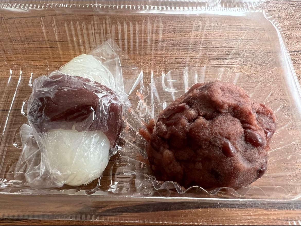 Traditional Japanese ohagi sweets for breakfast
