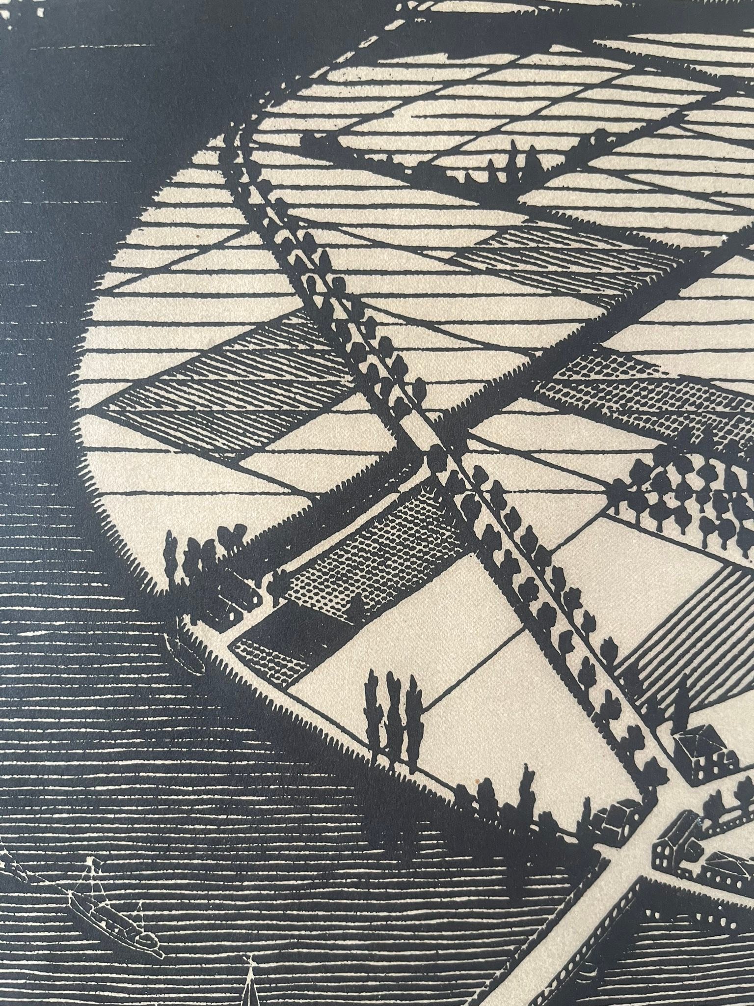 Is this M.C. Escher 'Day and Night' print an original?