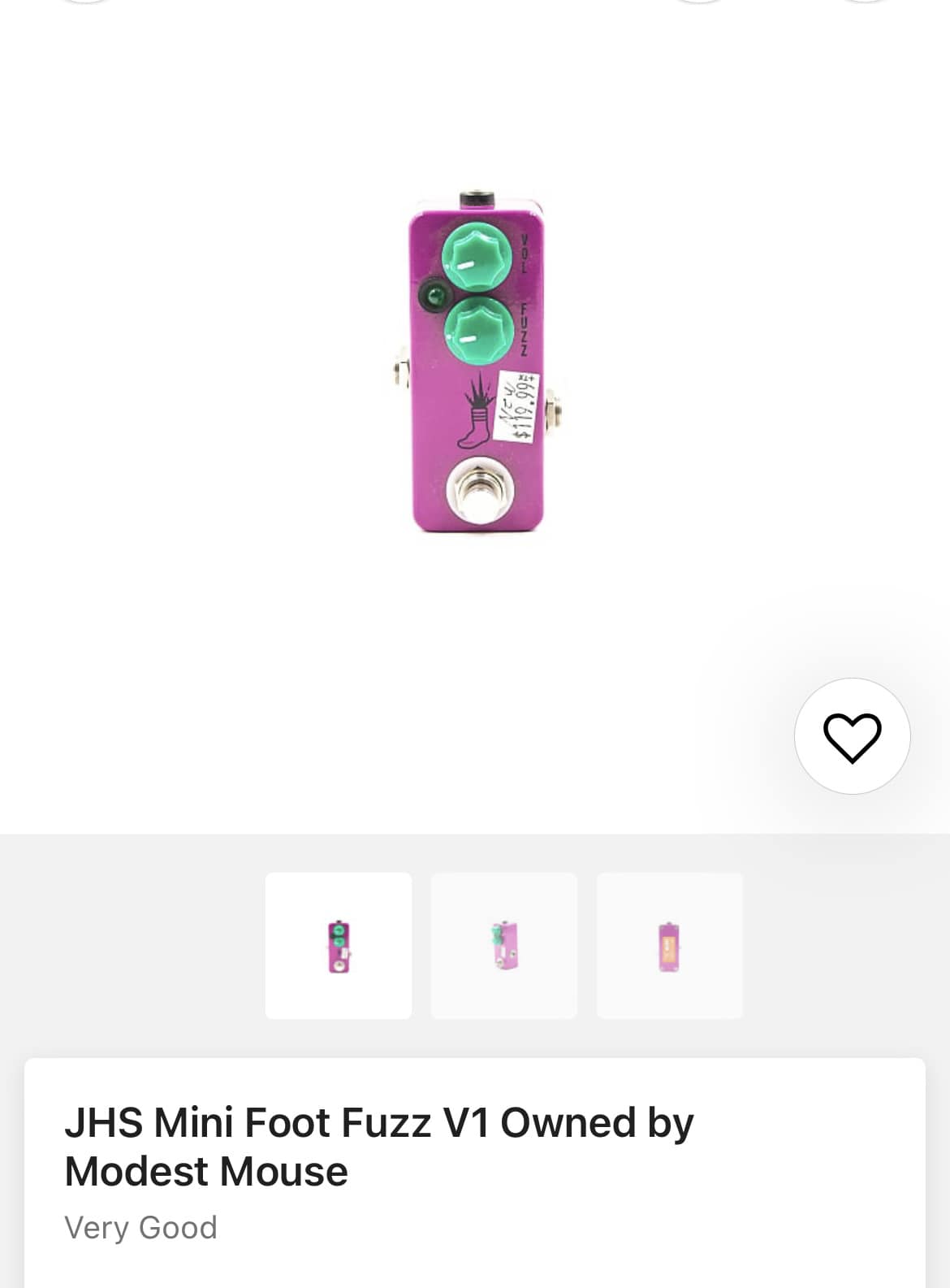 JHS Mini Foot Fuzz V1 pedal review