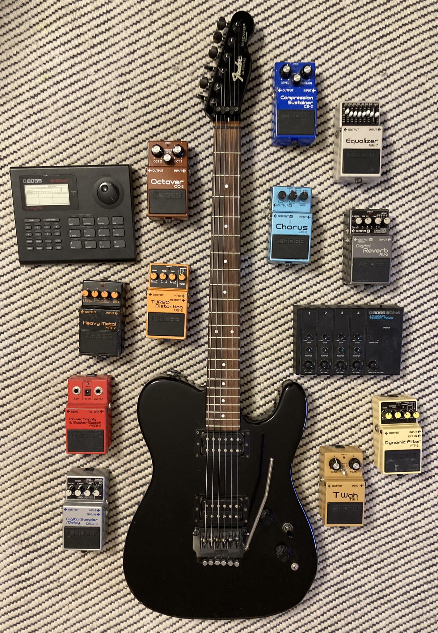 My 1989 Fernandes TEJ-55G and 1987 TEJ-75. TEJ=Tele Jackson.