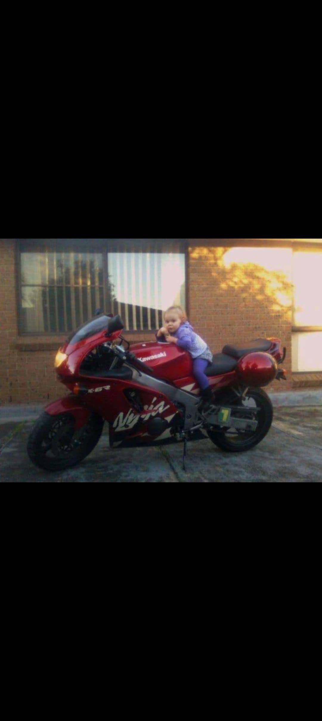 Restored 1996 Kawasaki ZX6R motorcycle
