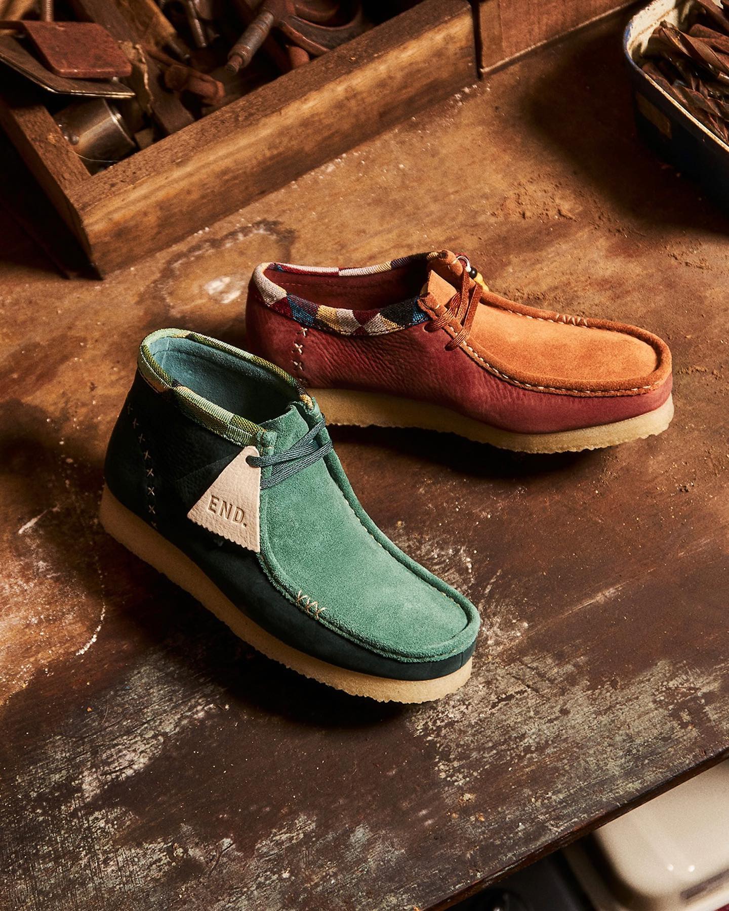 Clarks Originals x Inscire collaboration Wallabee shoes